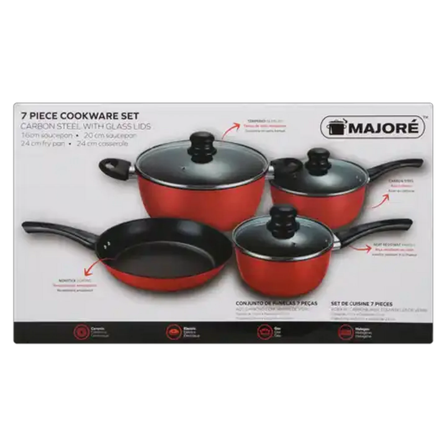 Image of Majoré Carbon Steel Cookware Set 7 Piece