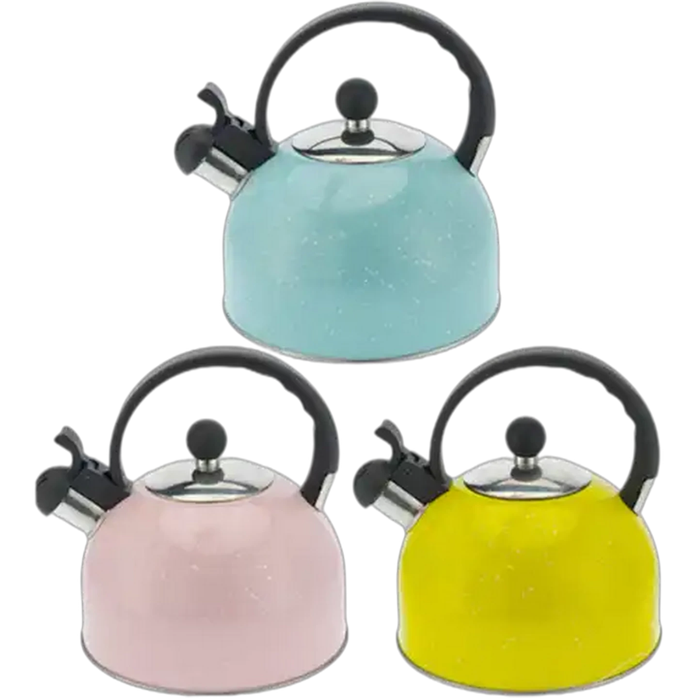 Image of Basic Colour Stainless Steel Whistling Kettle 2.5L (Colour May Vary)