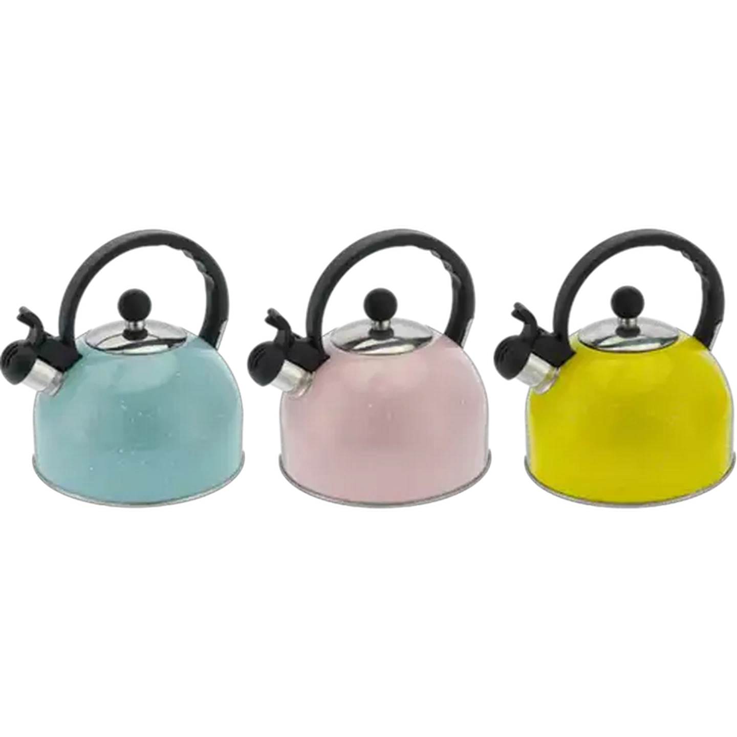 Image of Basic Colour Stainless Steel Whistling Kettle 2.5L (Colour May Vary)