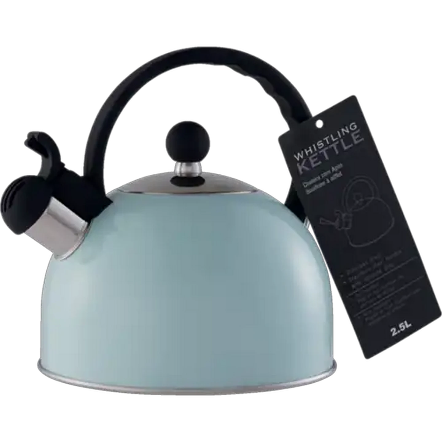 Image of Basic Colour Stainless Steel Whistling Kettle 2.5L (Colour May Vary)