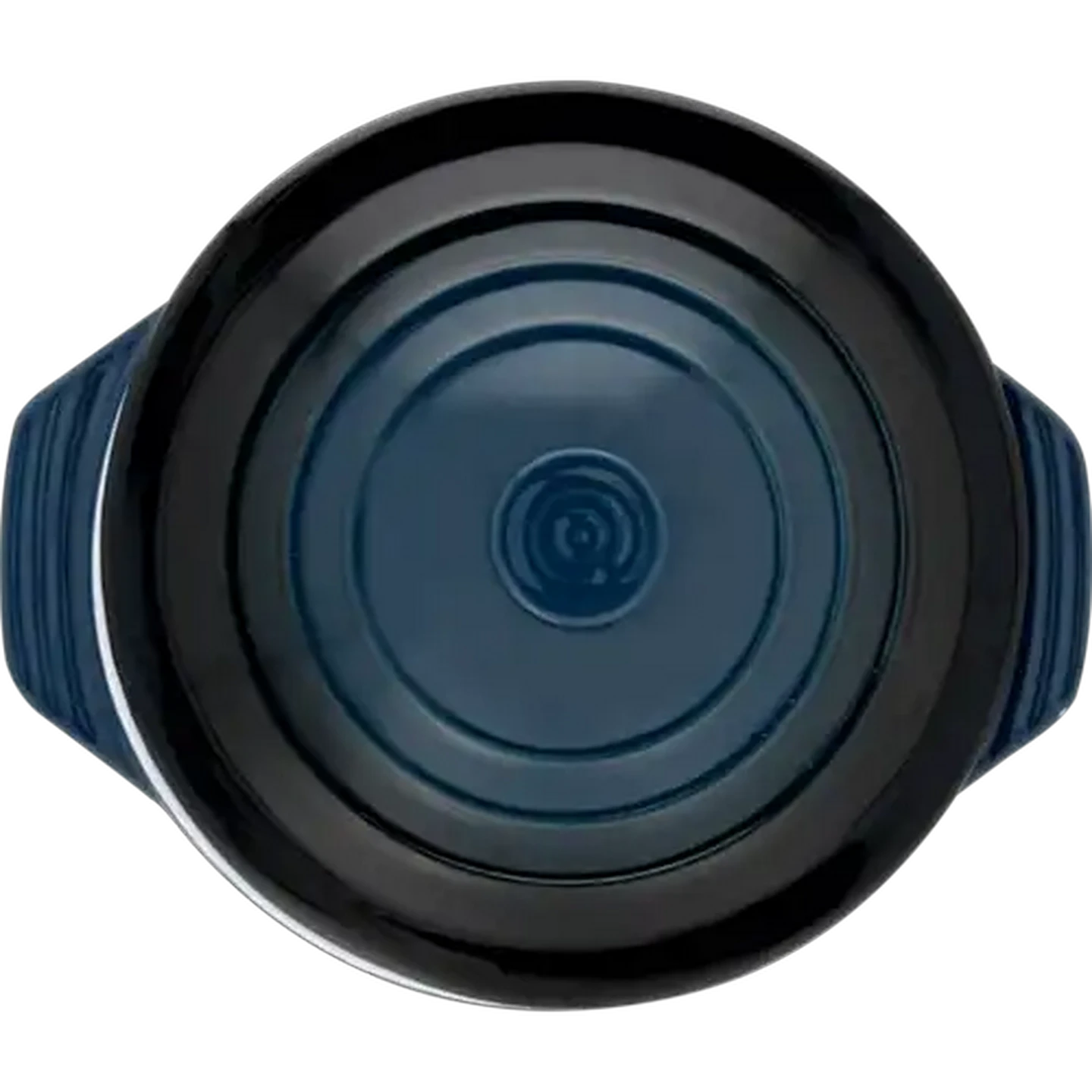 Image of Home Discovery Blue Round Casserole Dish With Lid 30.5cm