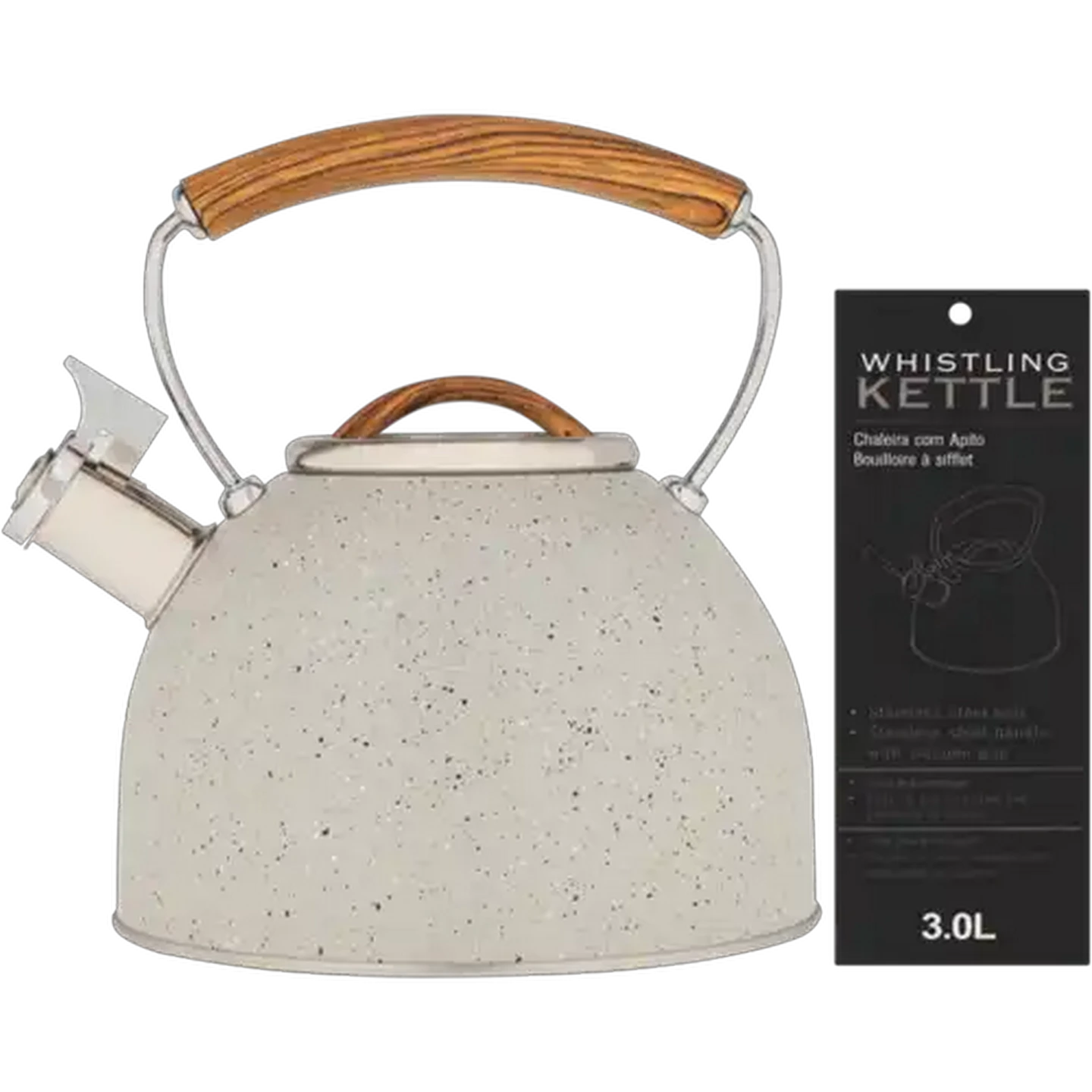 Image of Woodgrain Whistling Kettle 3L