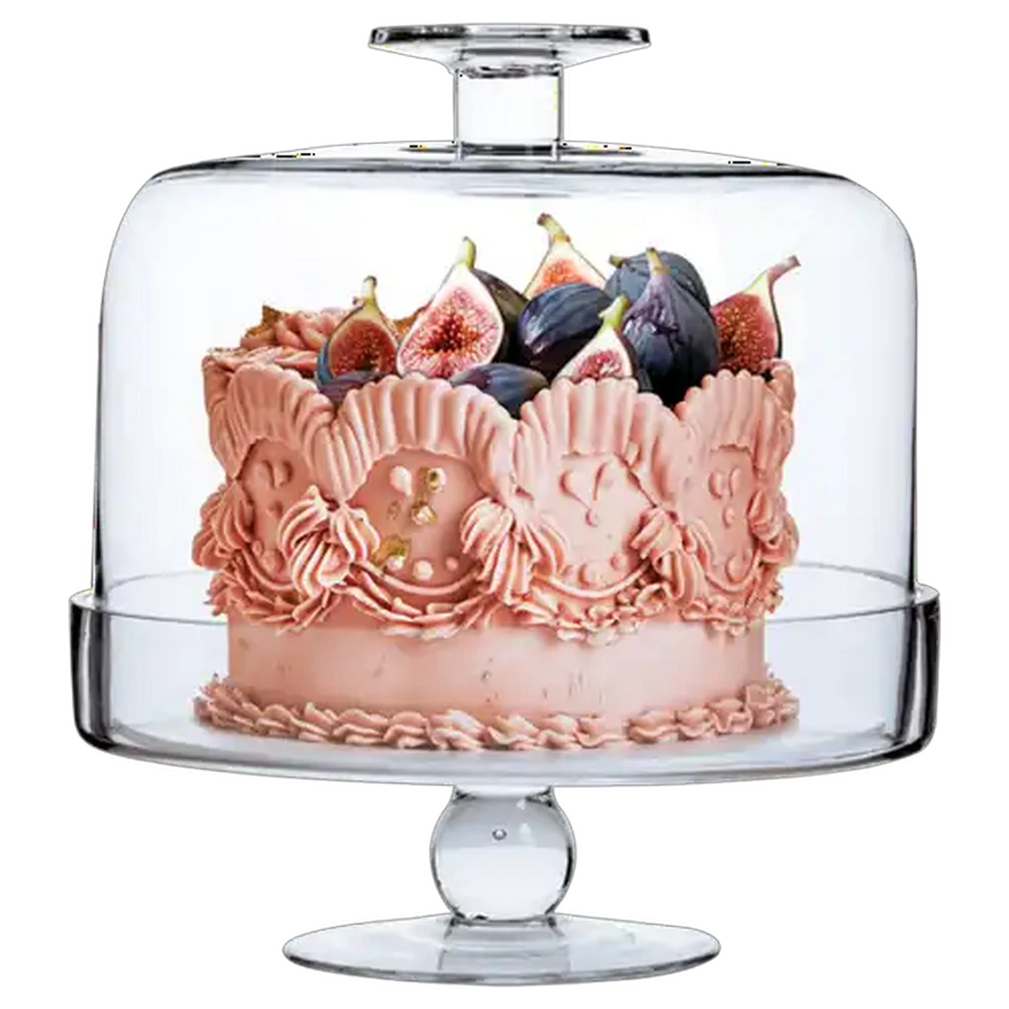 Image of Zest Glass Cake Stand & Dome 23 x 25cm 2-Piece