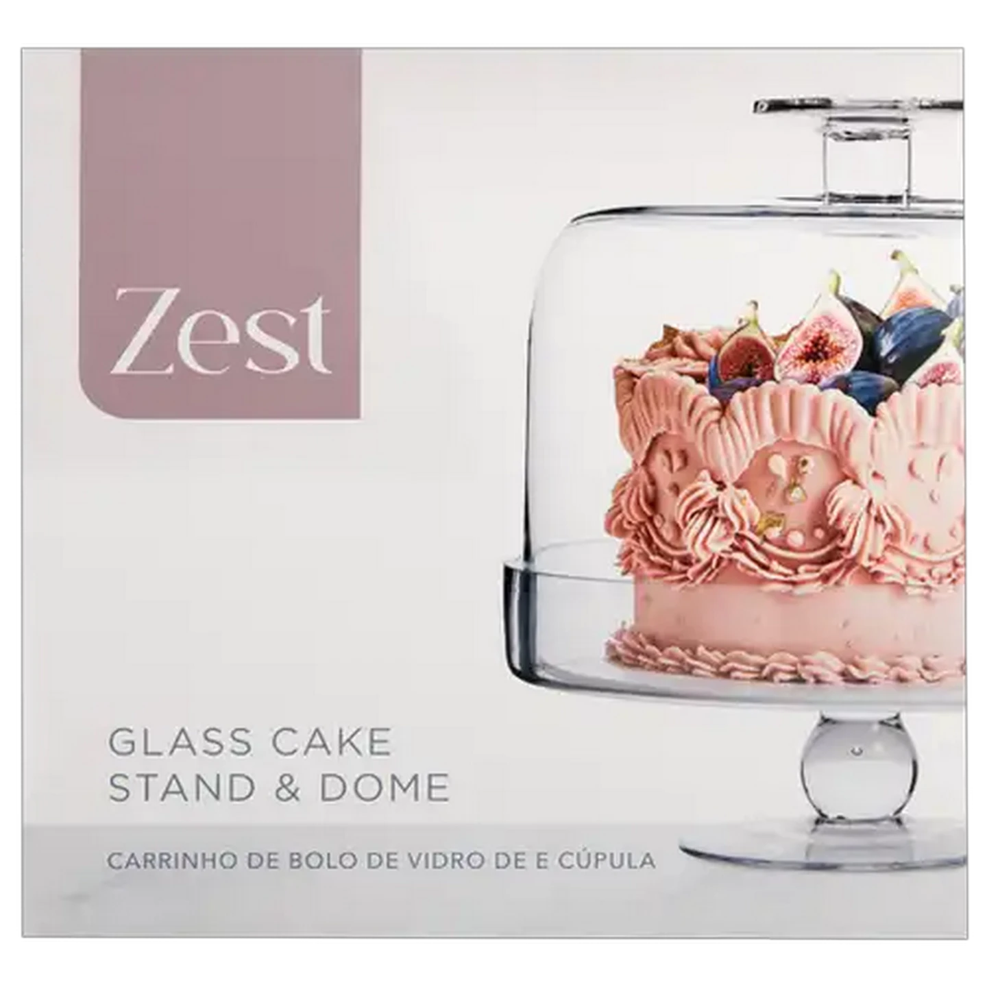 Image of Zest Glass Cake Stand & Dome 23 x 25cm 2-Piece
