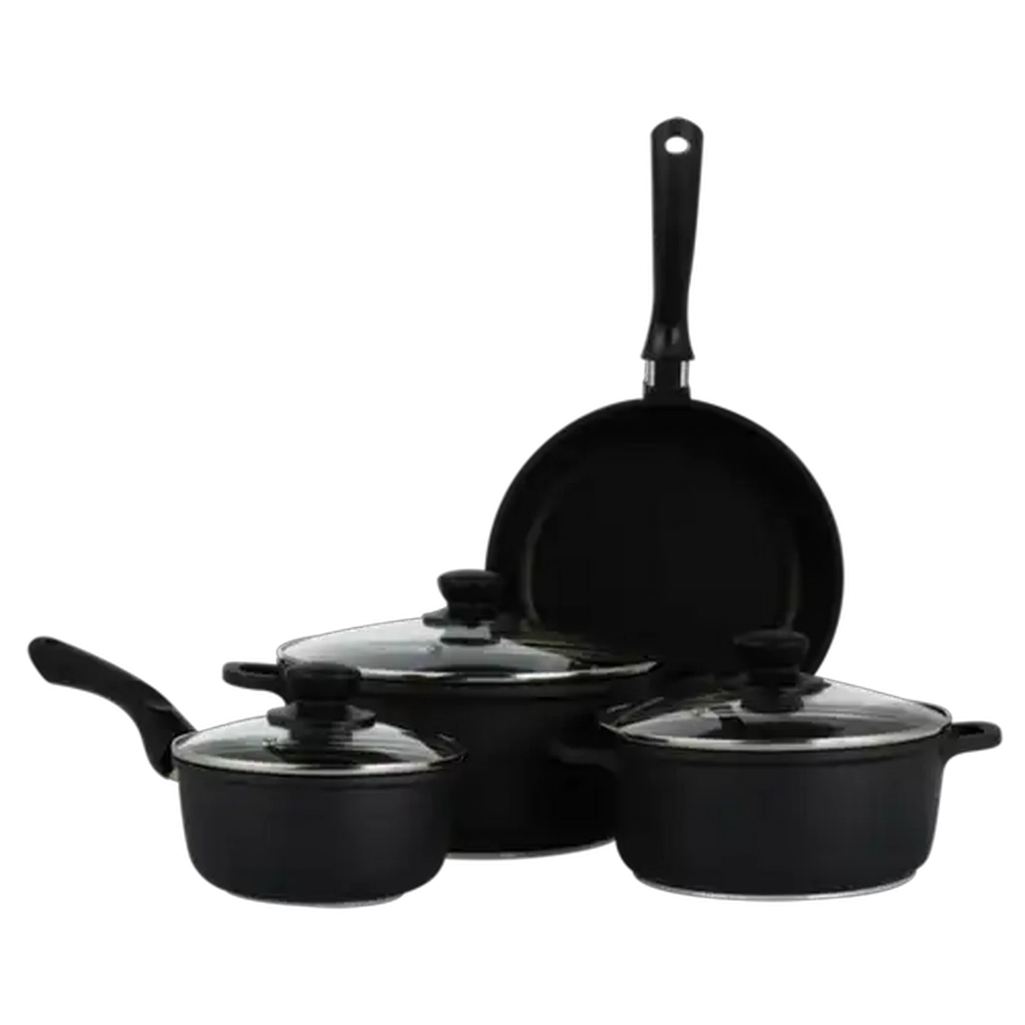 Image of Inferna Black Cast Aluminium Cookware Set 7-Piece