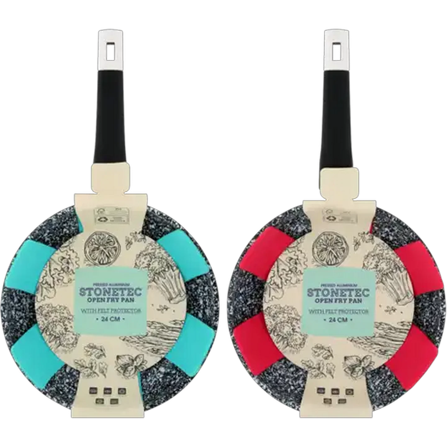 Image of Stonetec Open Fry Pan With Felt Protector 24cm (Colour May Vary)