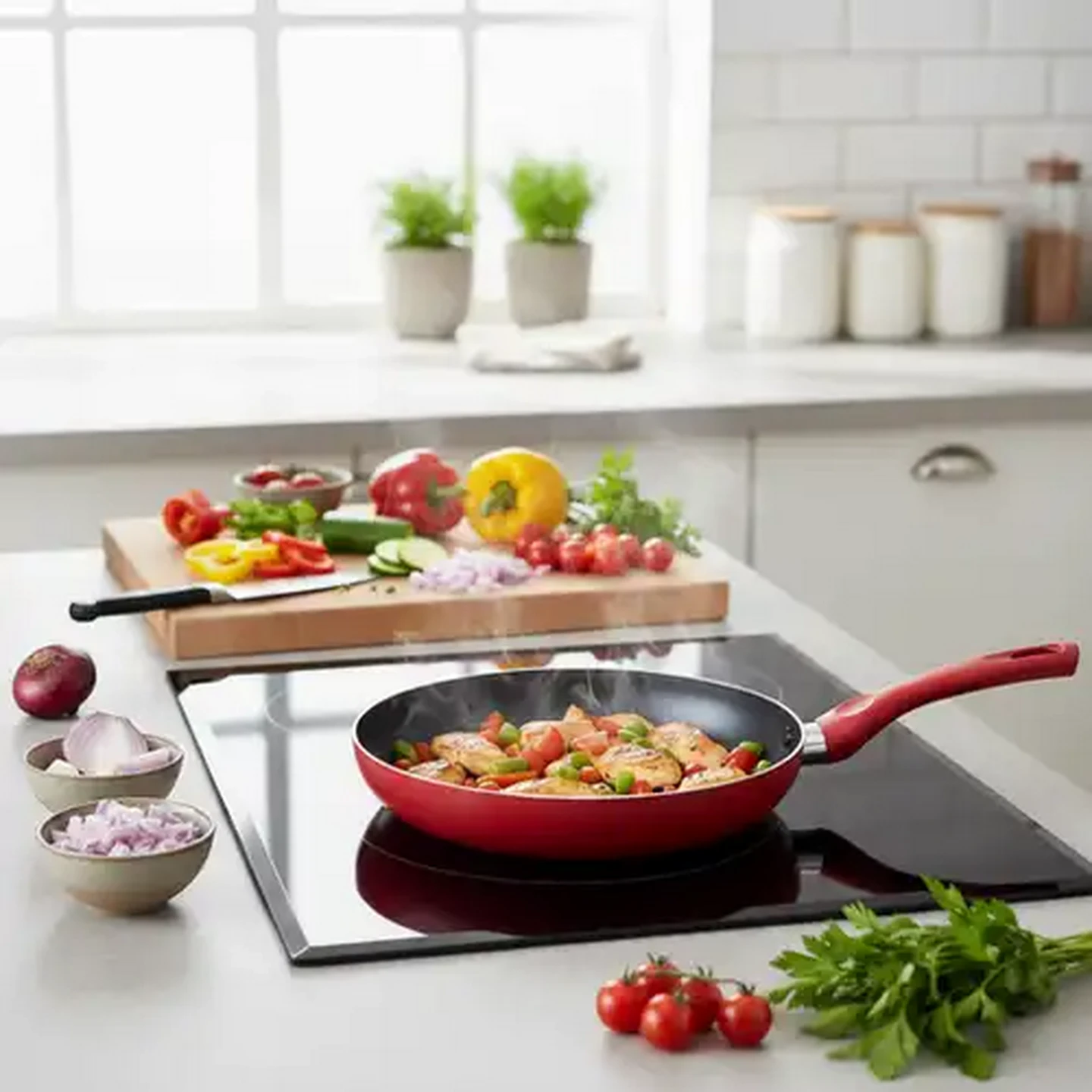 Image of Flonal Non-Stick Frying Pan 28cm (Colour May Vary)
