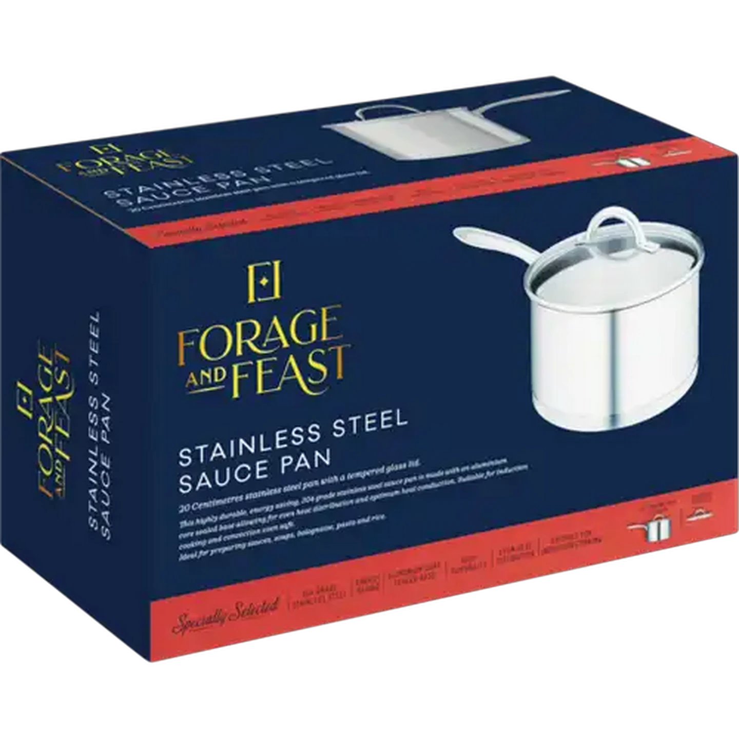 Image of Forage And Feast Stainless Steel Sauce Pan 20cm