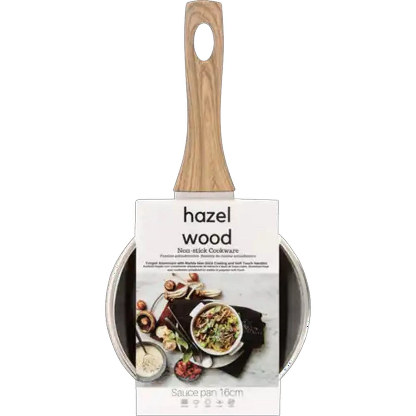 Image of Hazel Wood Forged Aluminium Saucepan 16cm