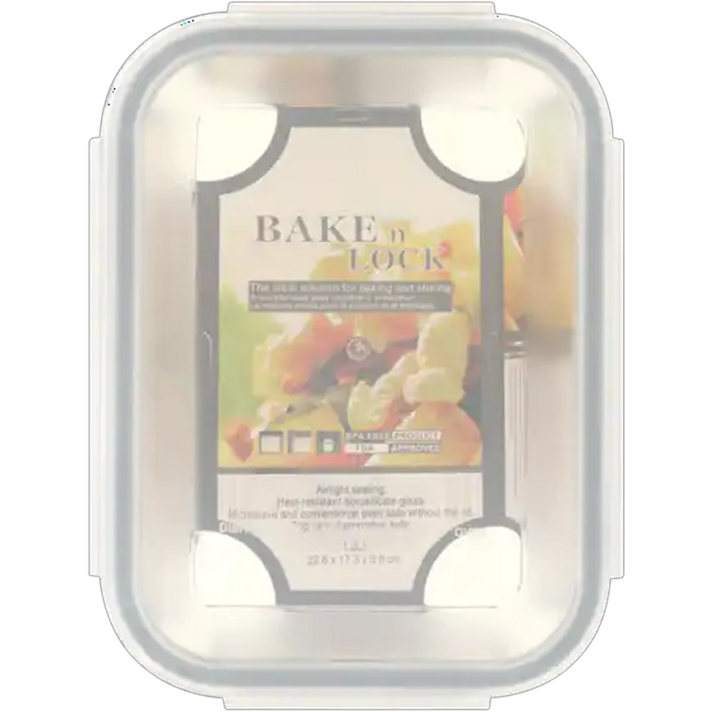 Image of Bake n Lock Rectangular Glass Storage Container 1.8L