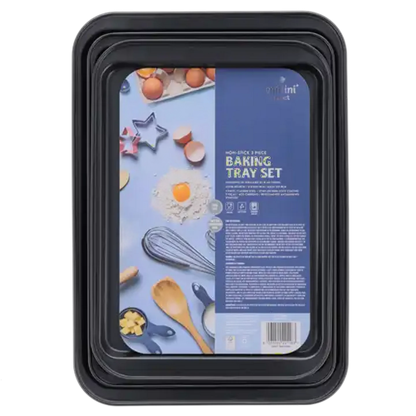 Image of Millini Non-Stick Baking Tray Set 3-Piece