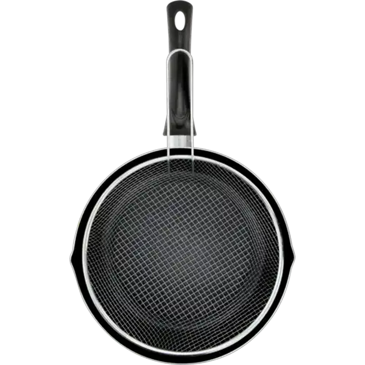 Image of Deep Fry Pan & Mesh Basket Set 2-Piece (Colour May Vary)