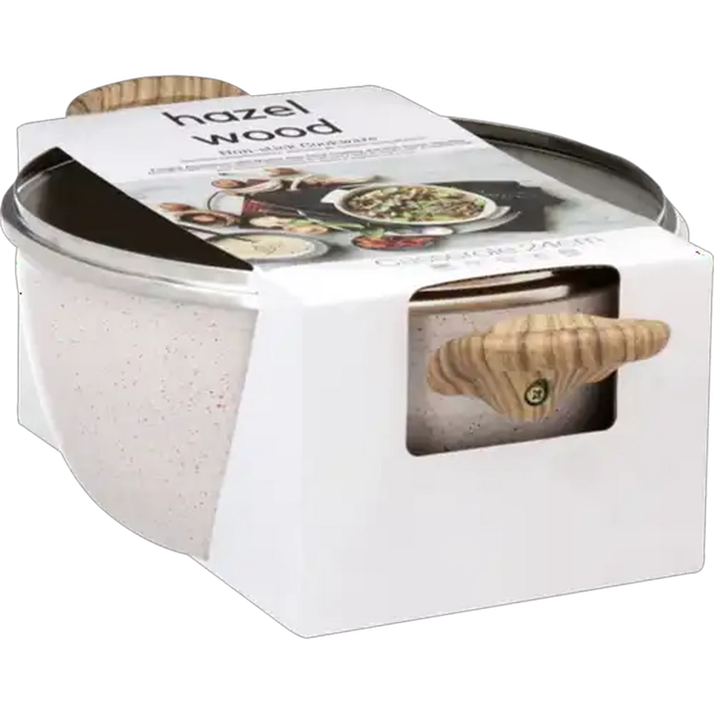 Image of Hazel Wood Non-Stick Forged Aluminium Casserole 24cm