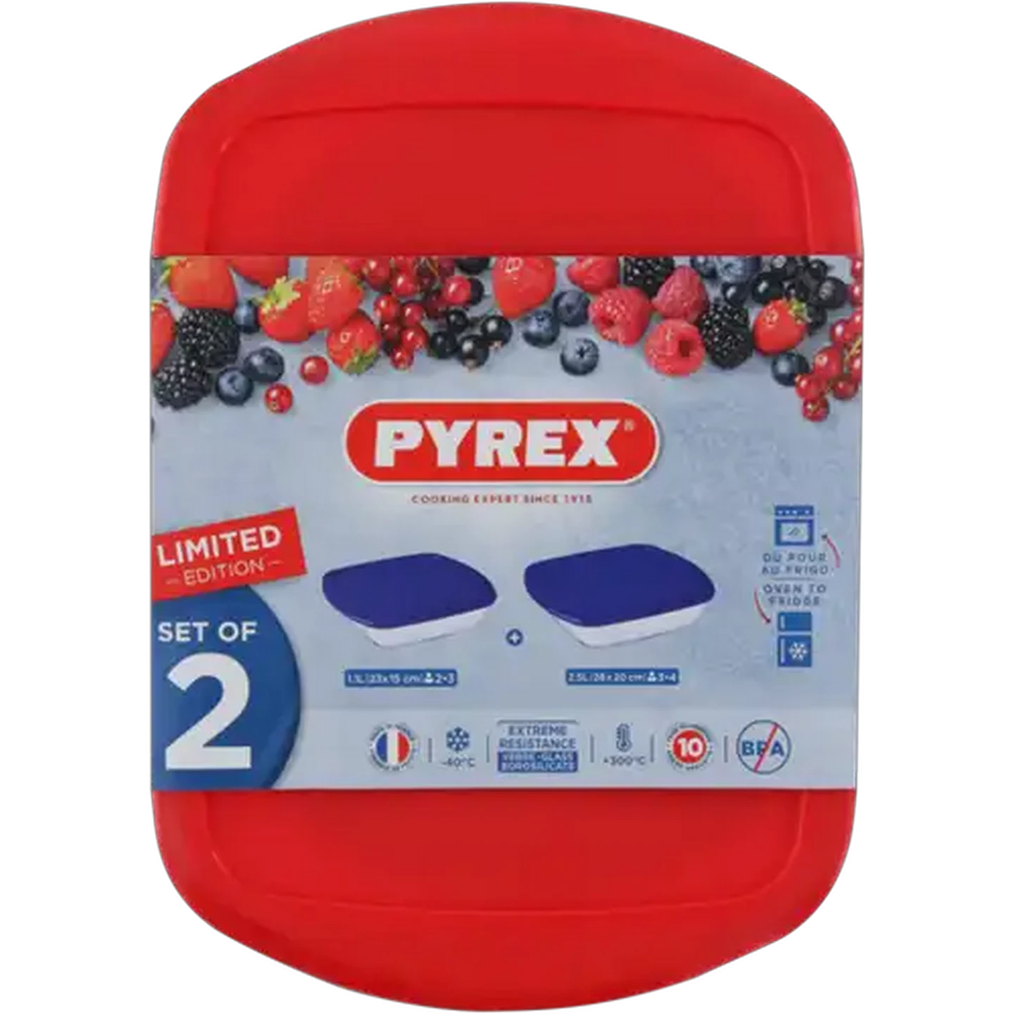 Image of Pyrex Glass Deep Dish Casserole Set 4 Piece