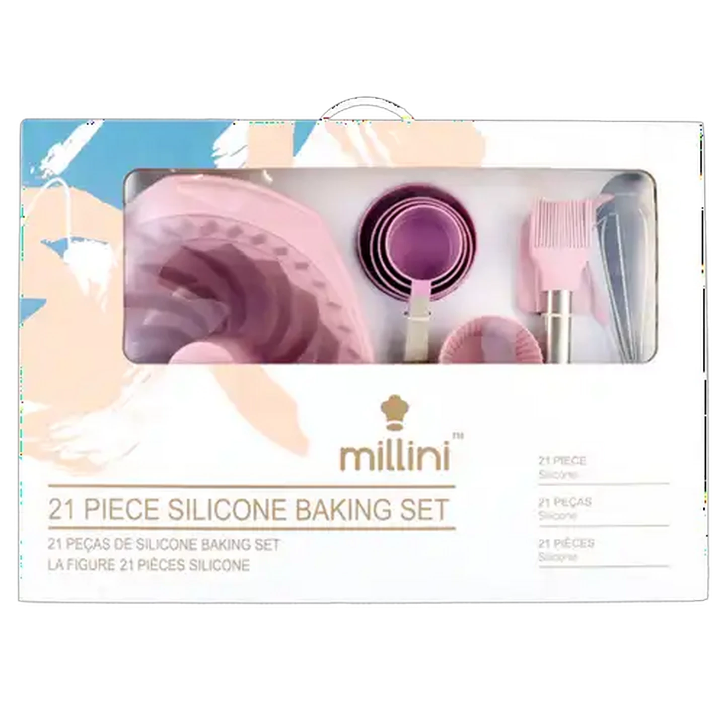 Image of Millini Pink Silicone Baking Set 21-Piece