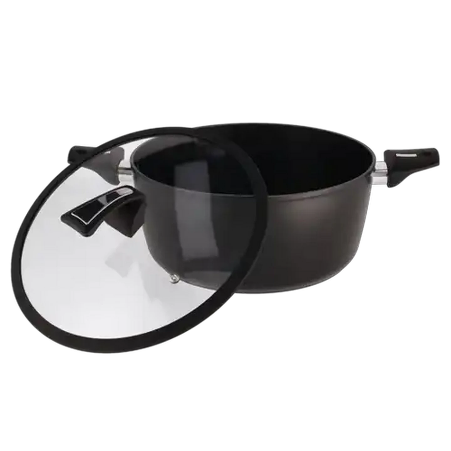 Image of Modano Forged Black PFOA-Free Non-Stick Aluminium Cookware Set 8-Piece