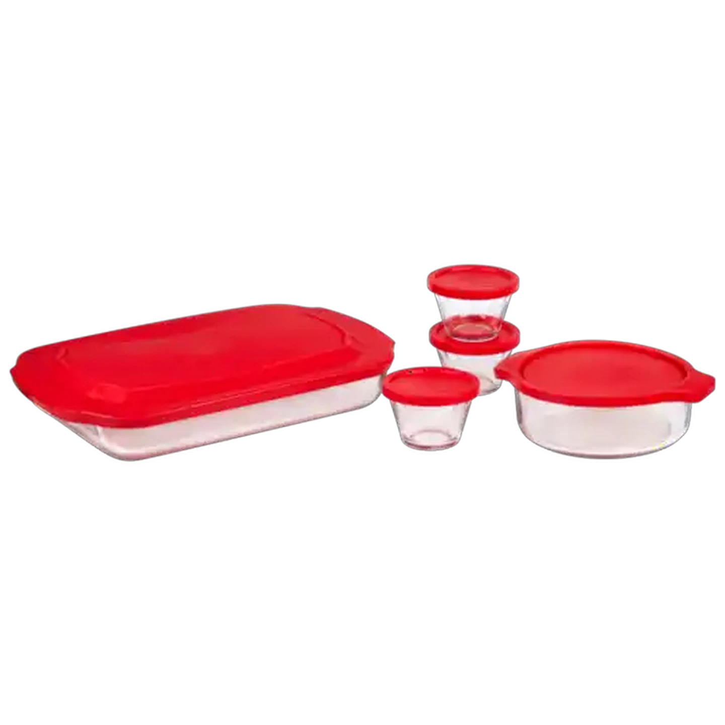 Image of Pyr-O-Rey Red Glass Roaster Set 10 Piece