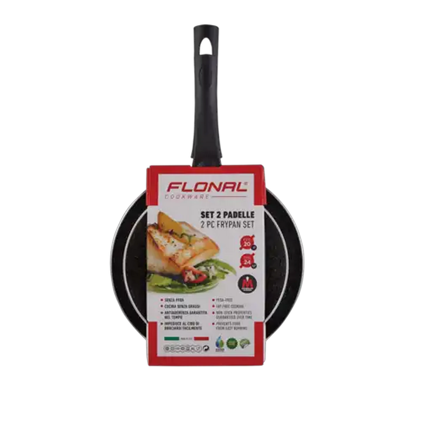 Image of Flonal Black Mineralite Fry Pan Set 2-Piece