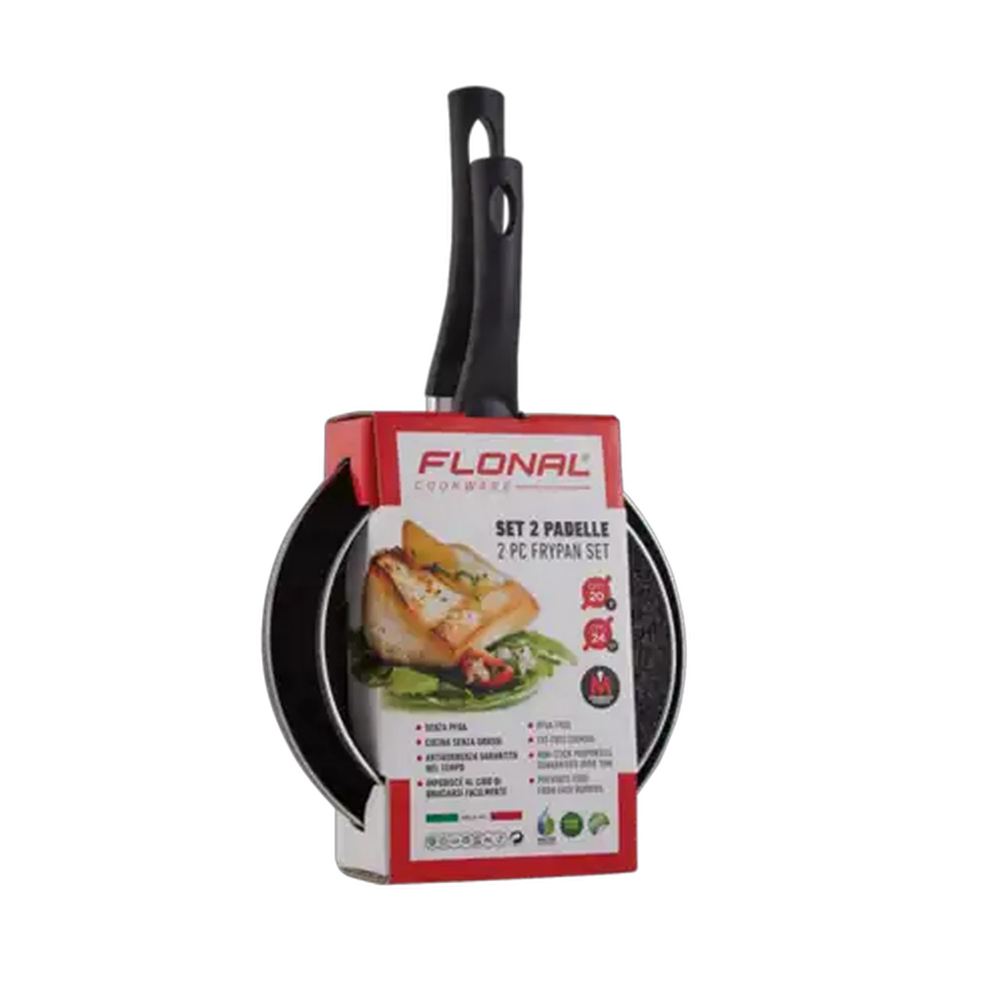 Image of Flonal Black Mineralite Fry Pan Set 2-Piece