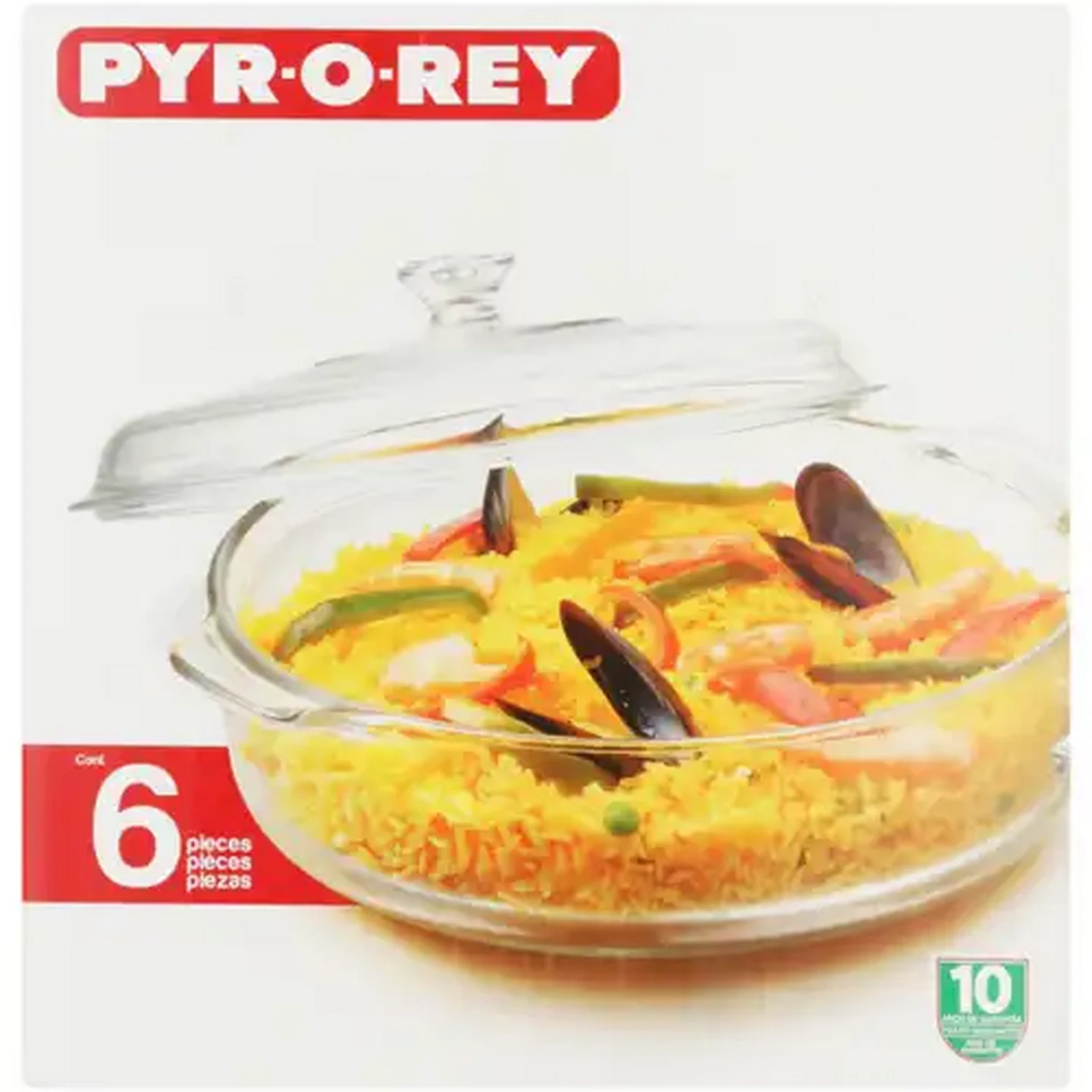 Image of Pyr-O-Rey Round Glass Casserole Set 6 Piece