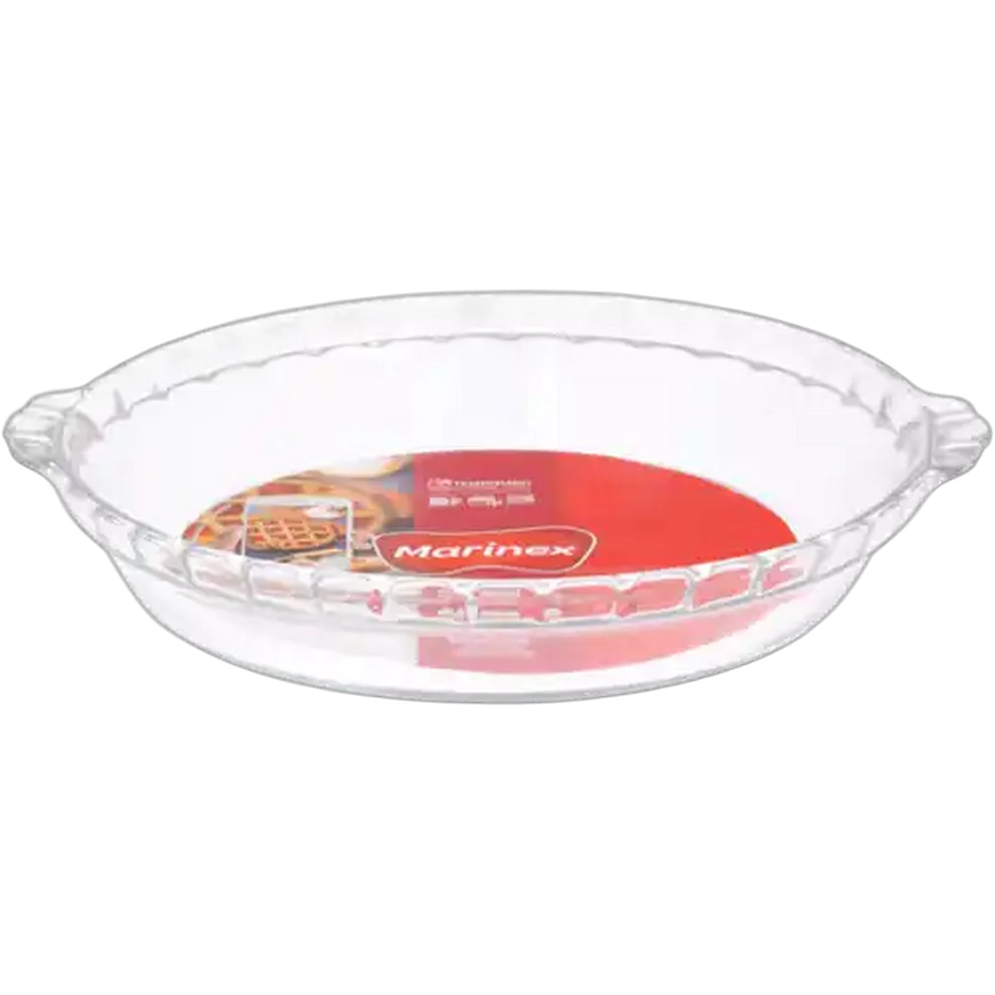 Image of Marinex Clear Fluted Glass Pie Dish 1.6L