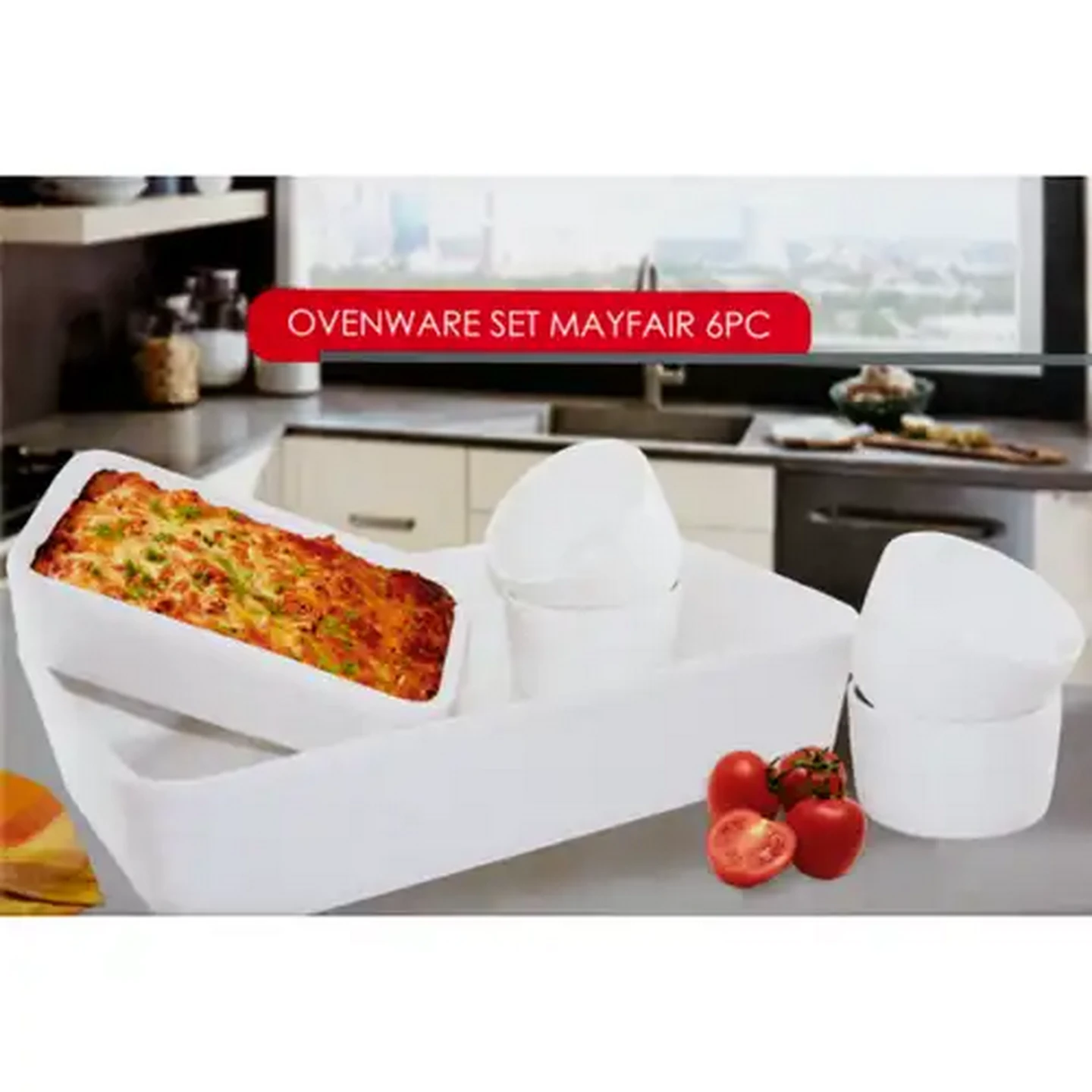 Image of White Mayfair Ovenware Set 6-Piece