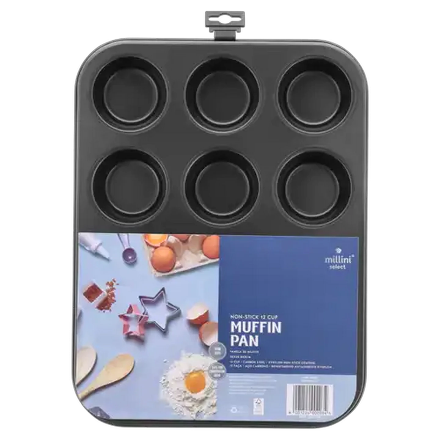 Image of Millini 12-Cup Non-Stick Carbon Steel Muffin Pan