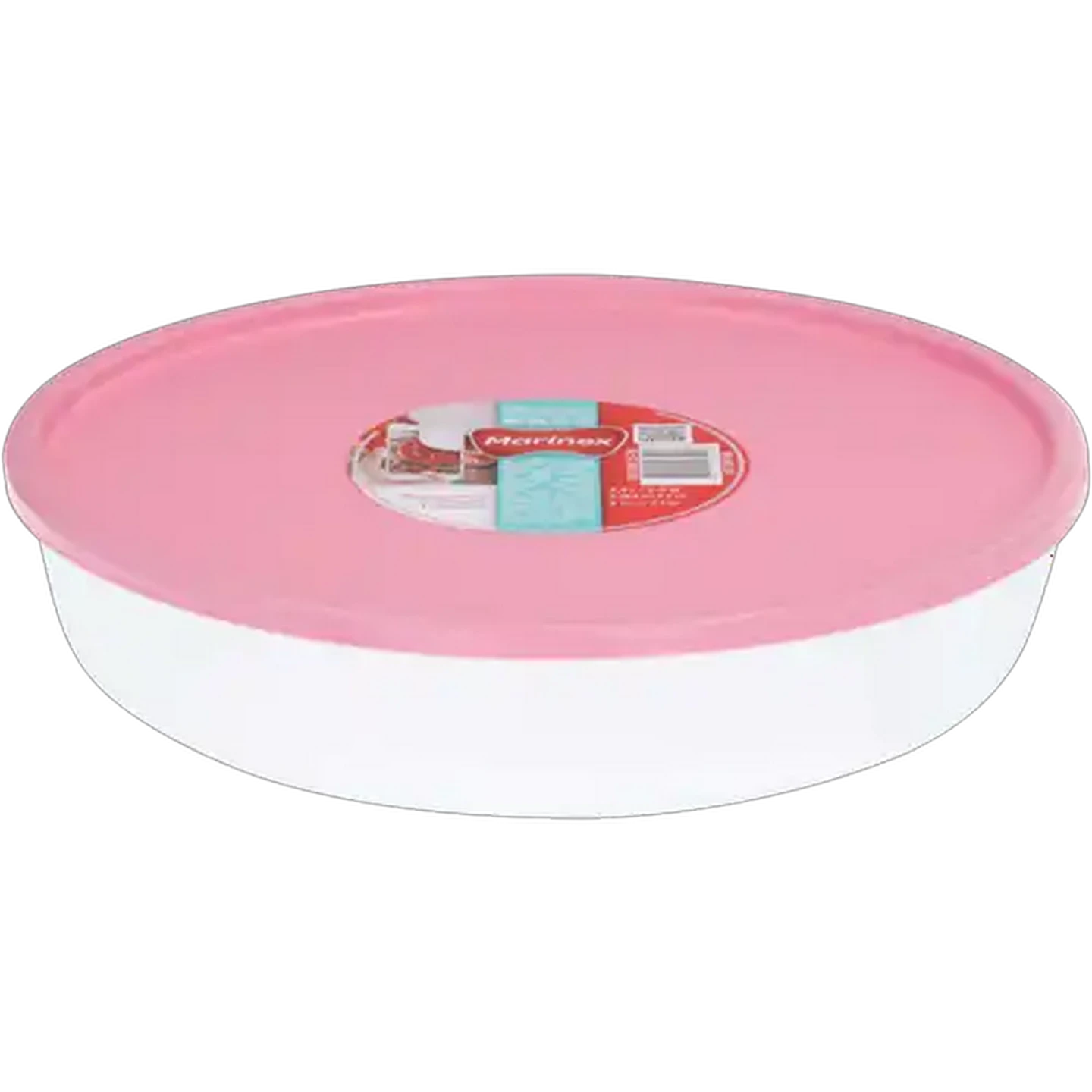 Image of Marinex Round Glass Roaster with Pink Lid 2.4L