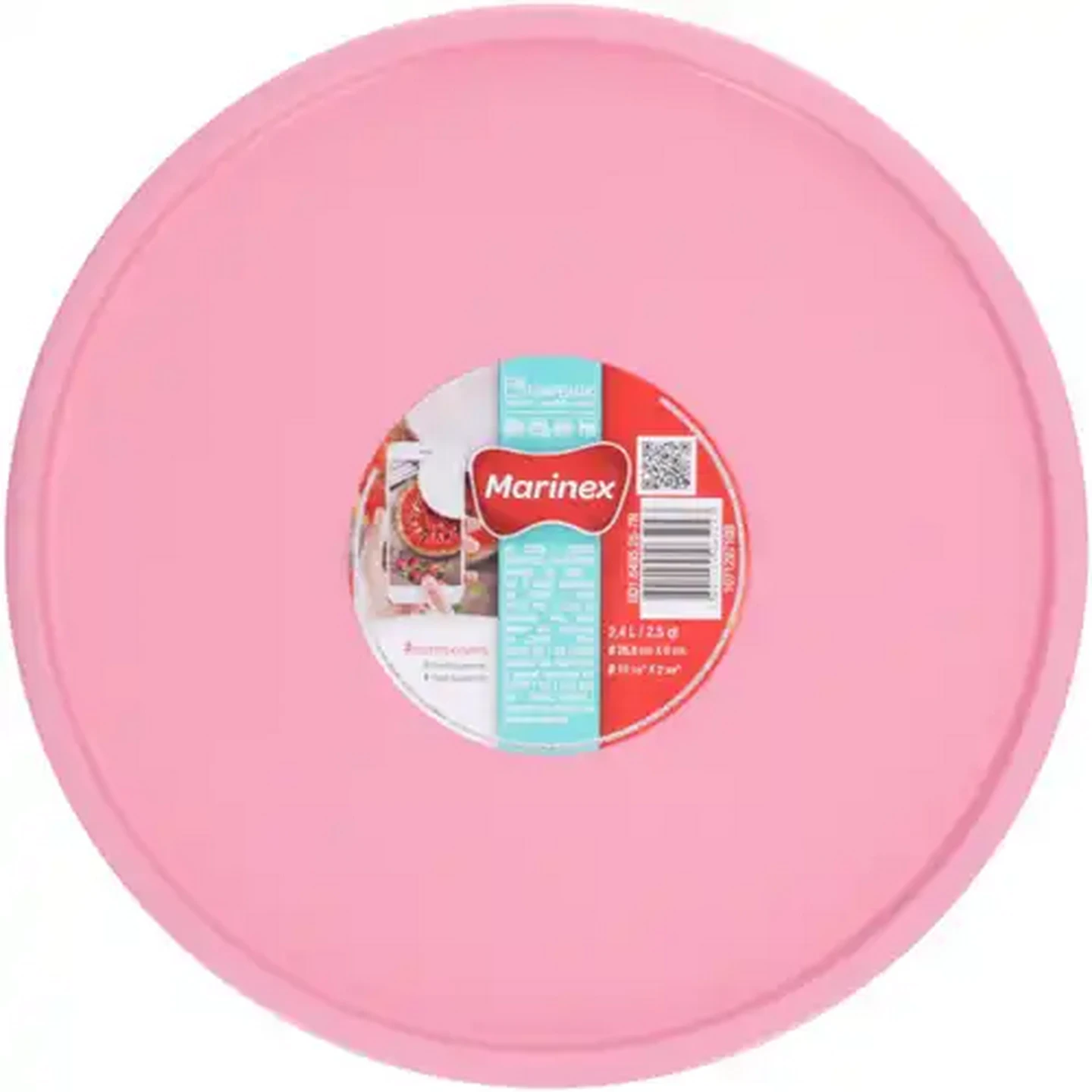 Image of Marinex Round Glass Roaster with Pink Lid 2.4L