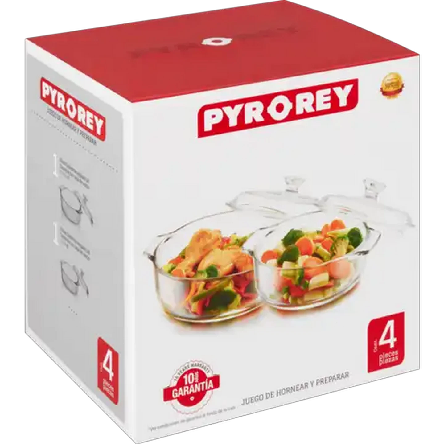 Image of Pyr-O-Rey Glass Casserole Set 4 Piece