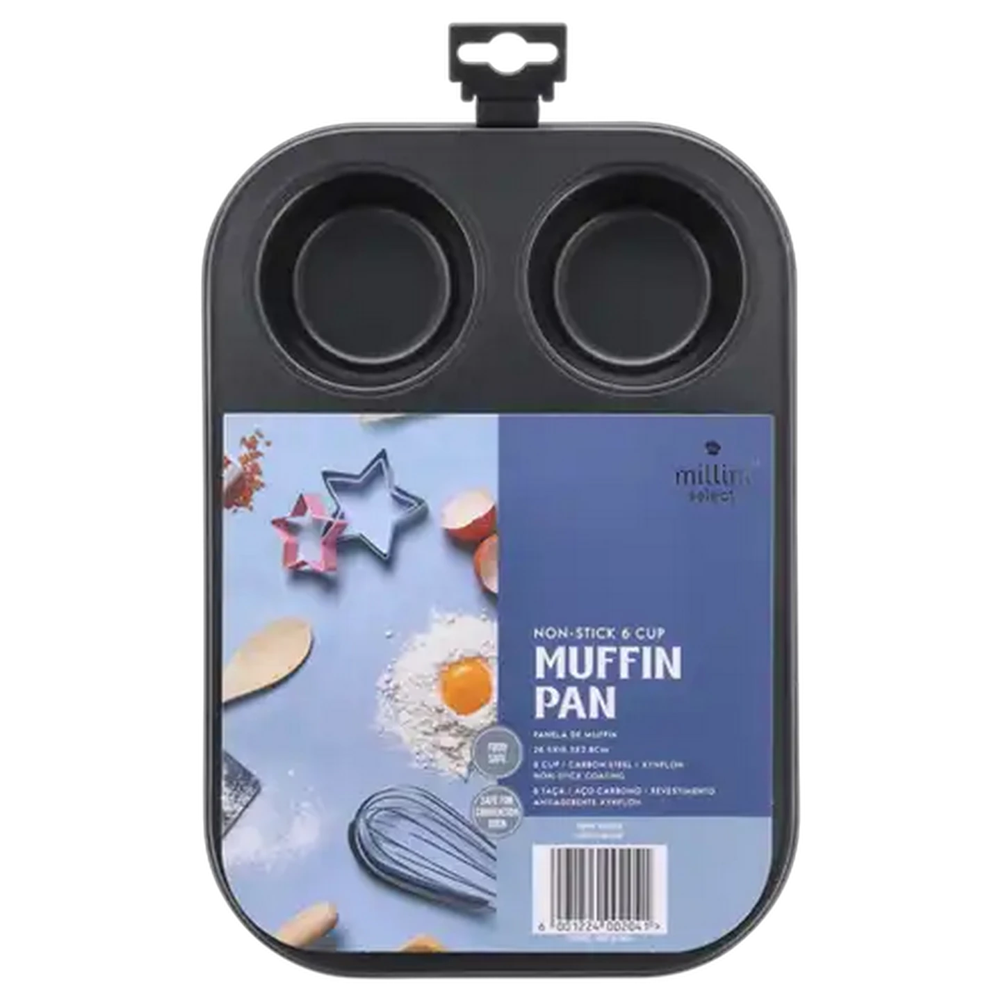 Image of Millini 6-Cup Non-Stick Carbon Steel Muffin Pan