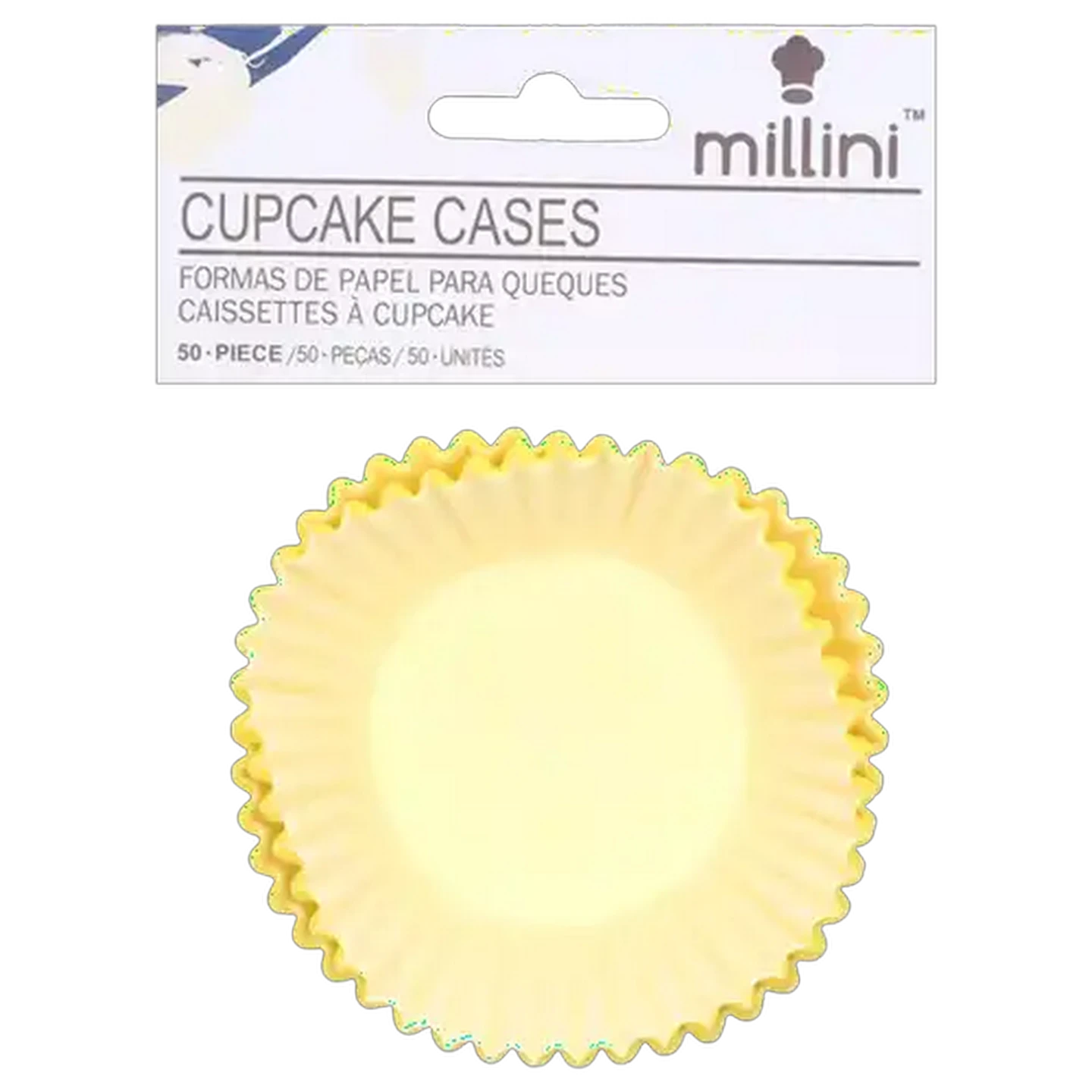 Image of Millini Solid Yellow Cupcake Cases 50-Pack