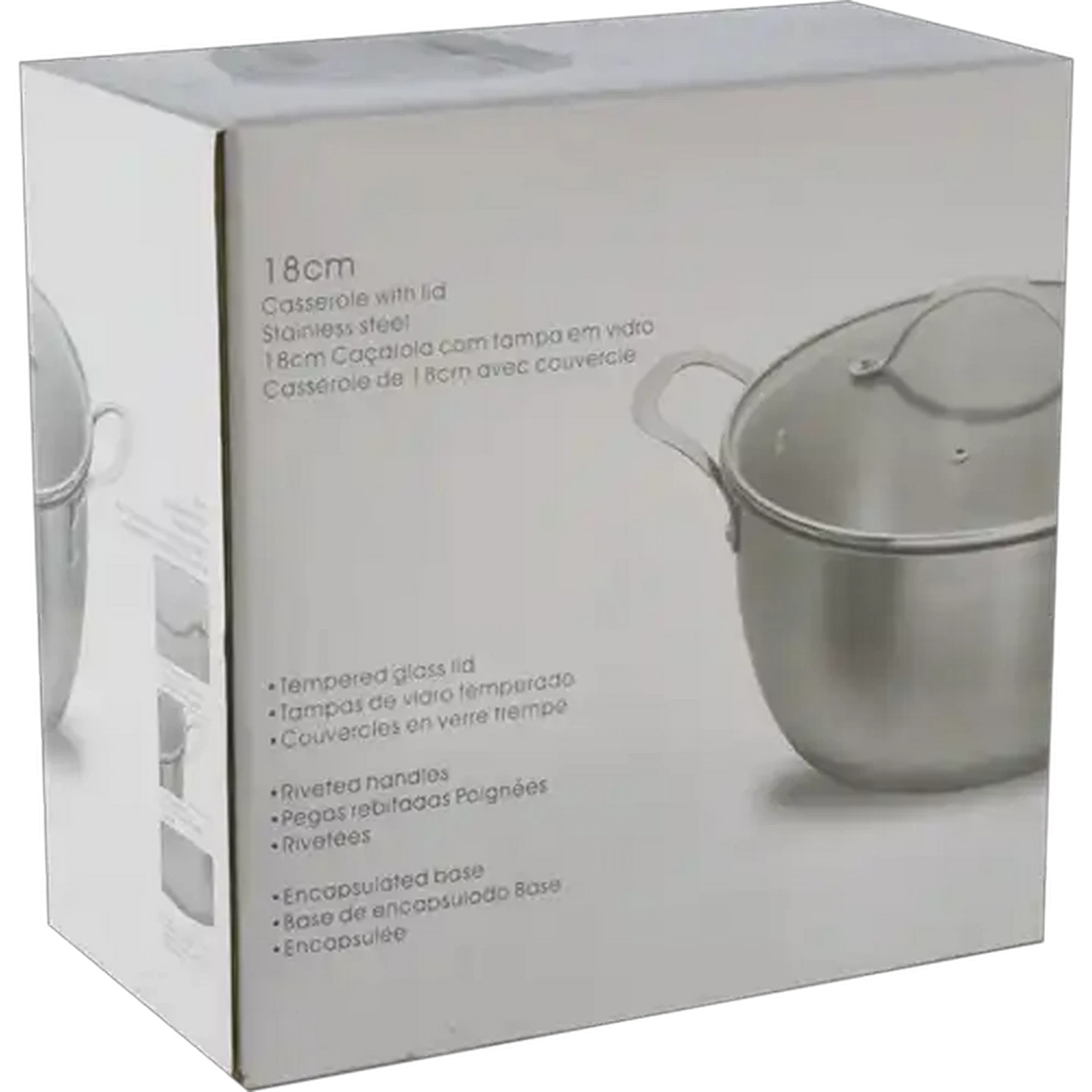 Image of Stainless Steel Casserole with Lid 18cm