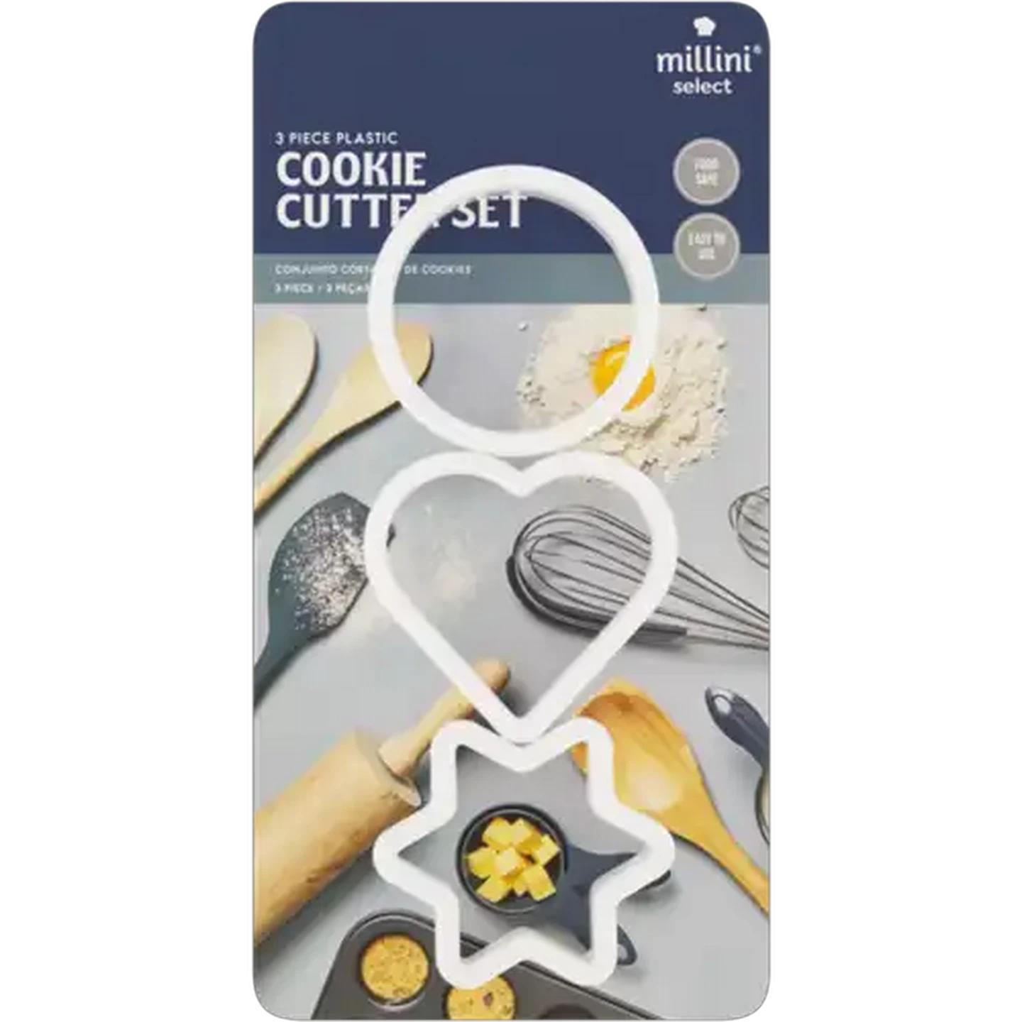 Image of Millini Non-Stick Pastry/Cookie Cutter Set 3-Piece