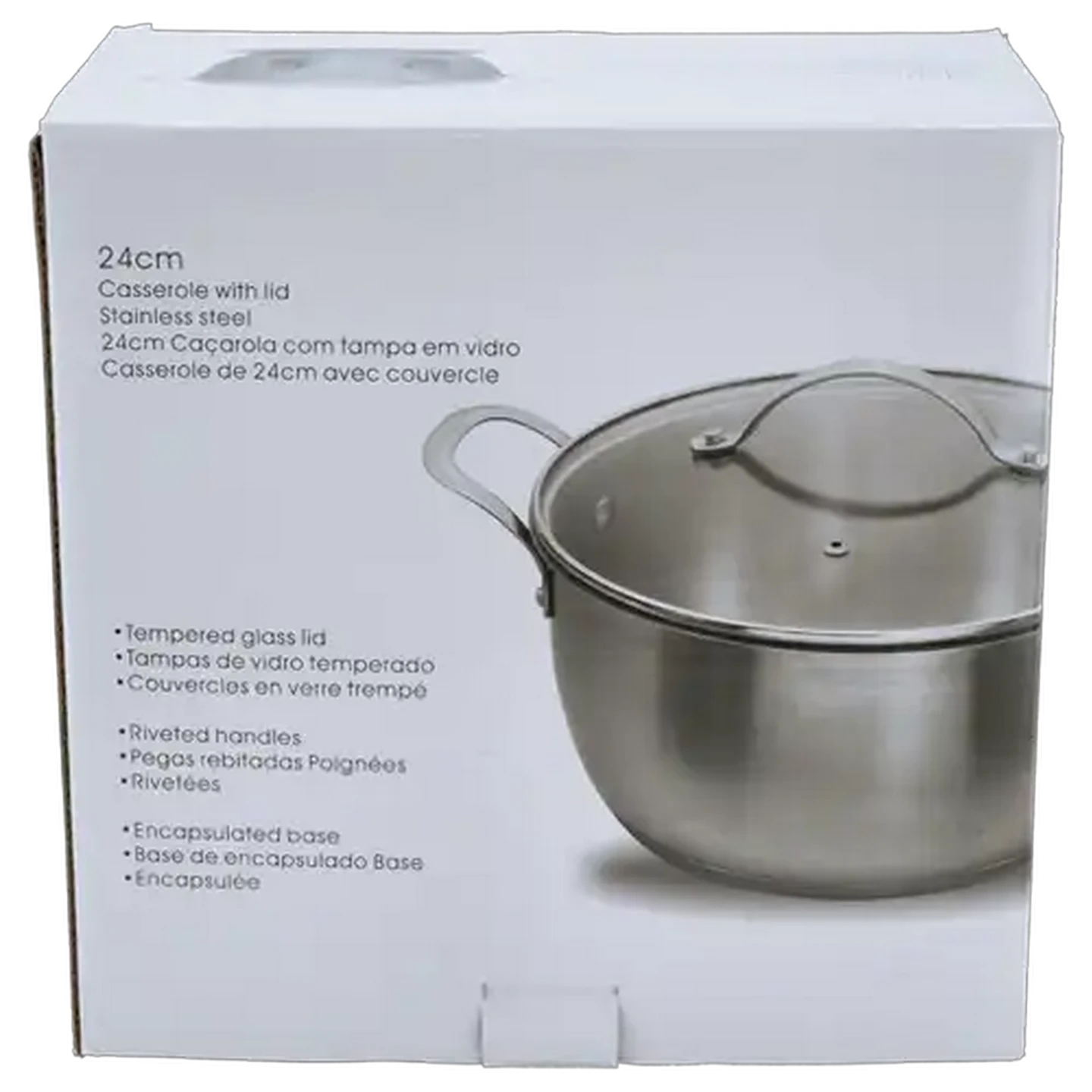 Image of Stainless Steel Casserole with Lid 24cm