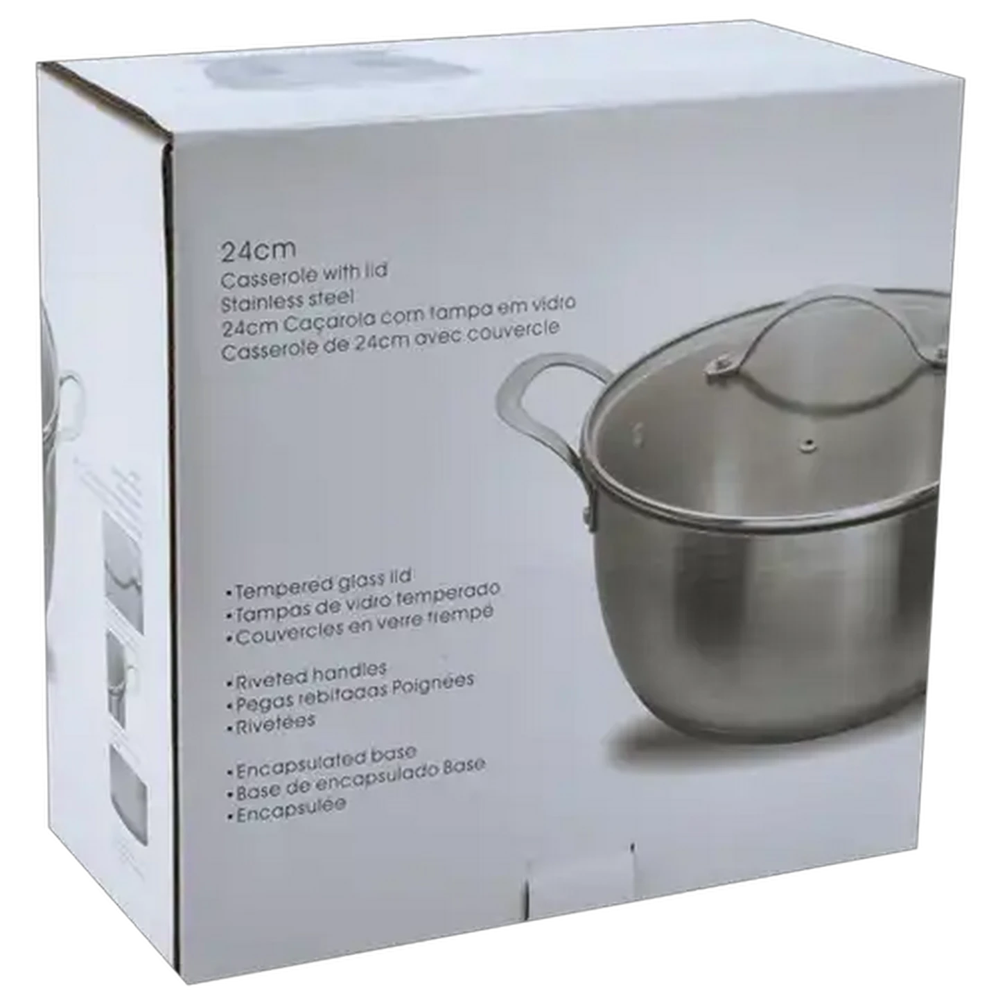 Image of Stainless Steel Casserole with Lid 24cm