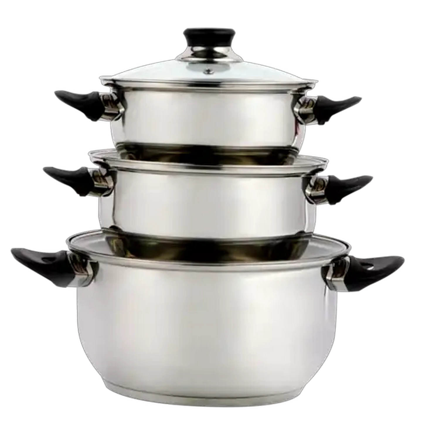 Image of Majoré Silver Stainless Steel Cookware Set 6-Piece