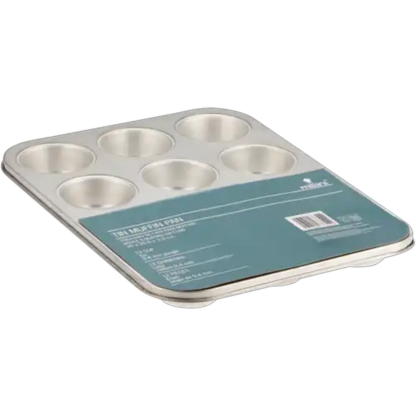 Image of Millini 12-Cup Tin Muffin Pan 35 x 26.5 x 3.3cm