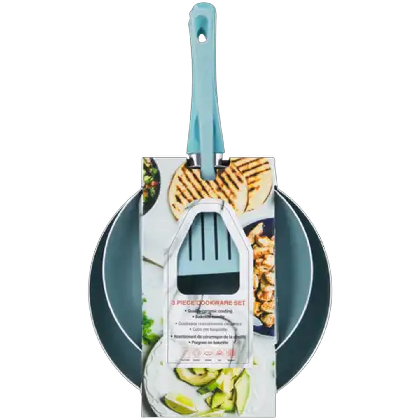 Image of Aluminium Fry Pan Set With Spatula 2 Piece