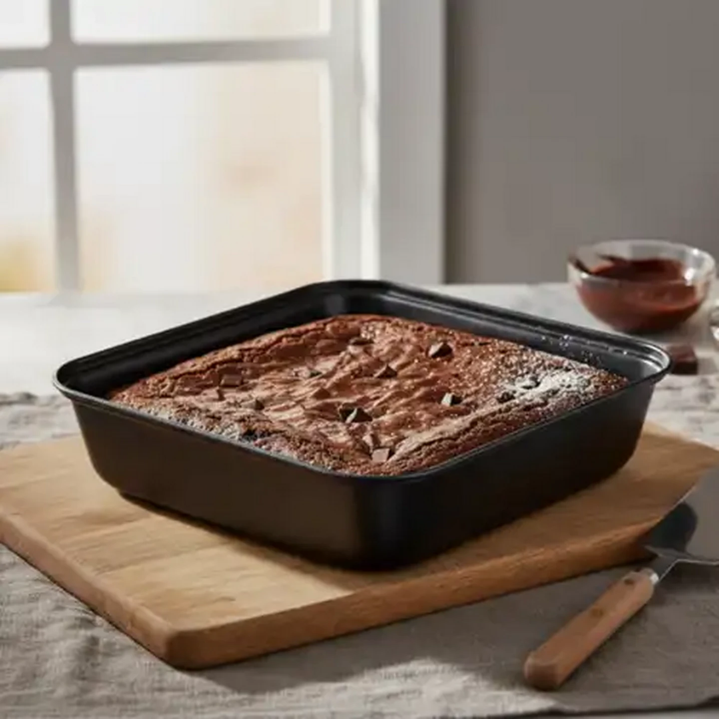 Image of Millini Non-Stick Square Cake Pan 23cm x 22cm x 4.8cm