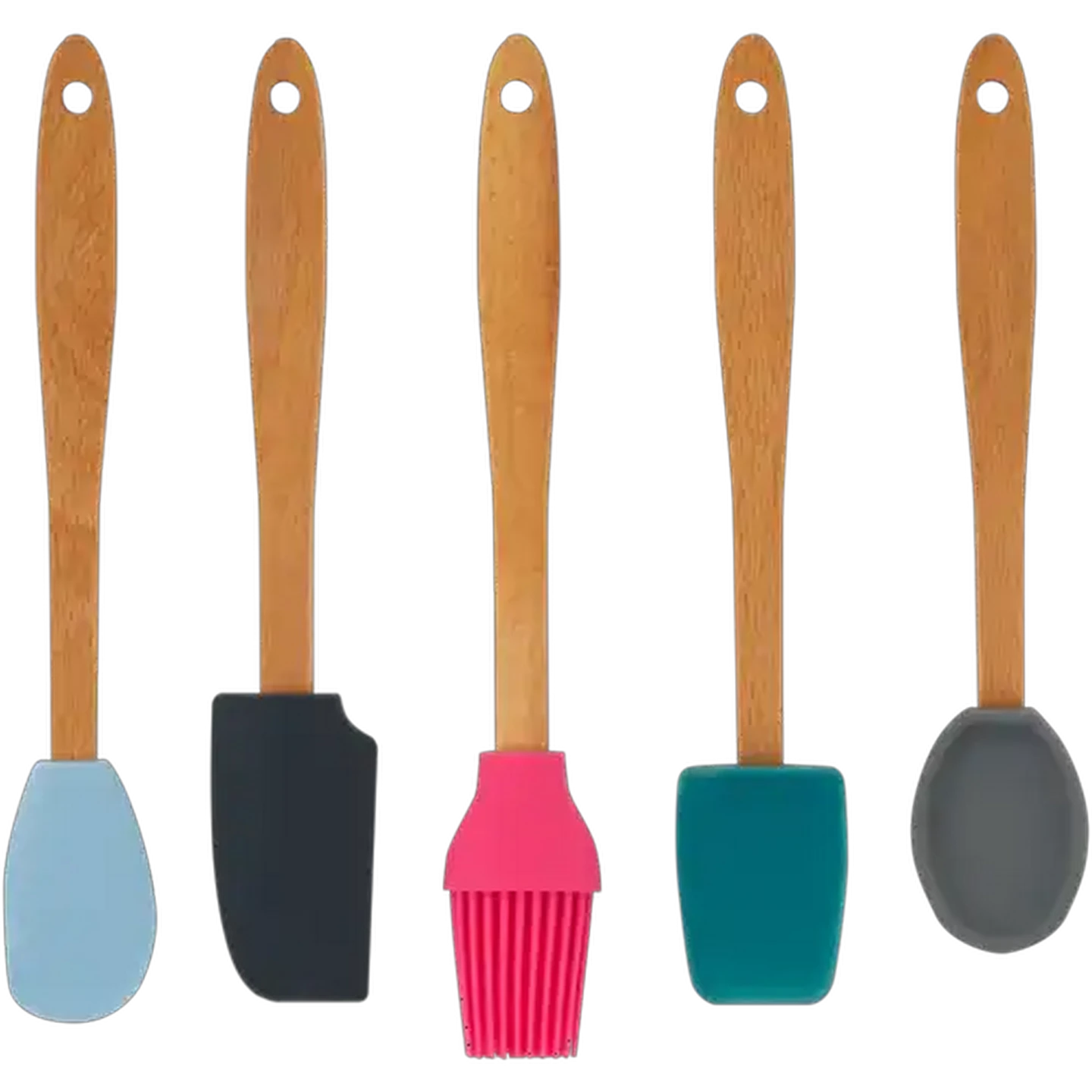 Image of Millini Mini Multicoloured Silicone Baking Utensil Set 5-Piece
