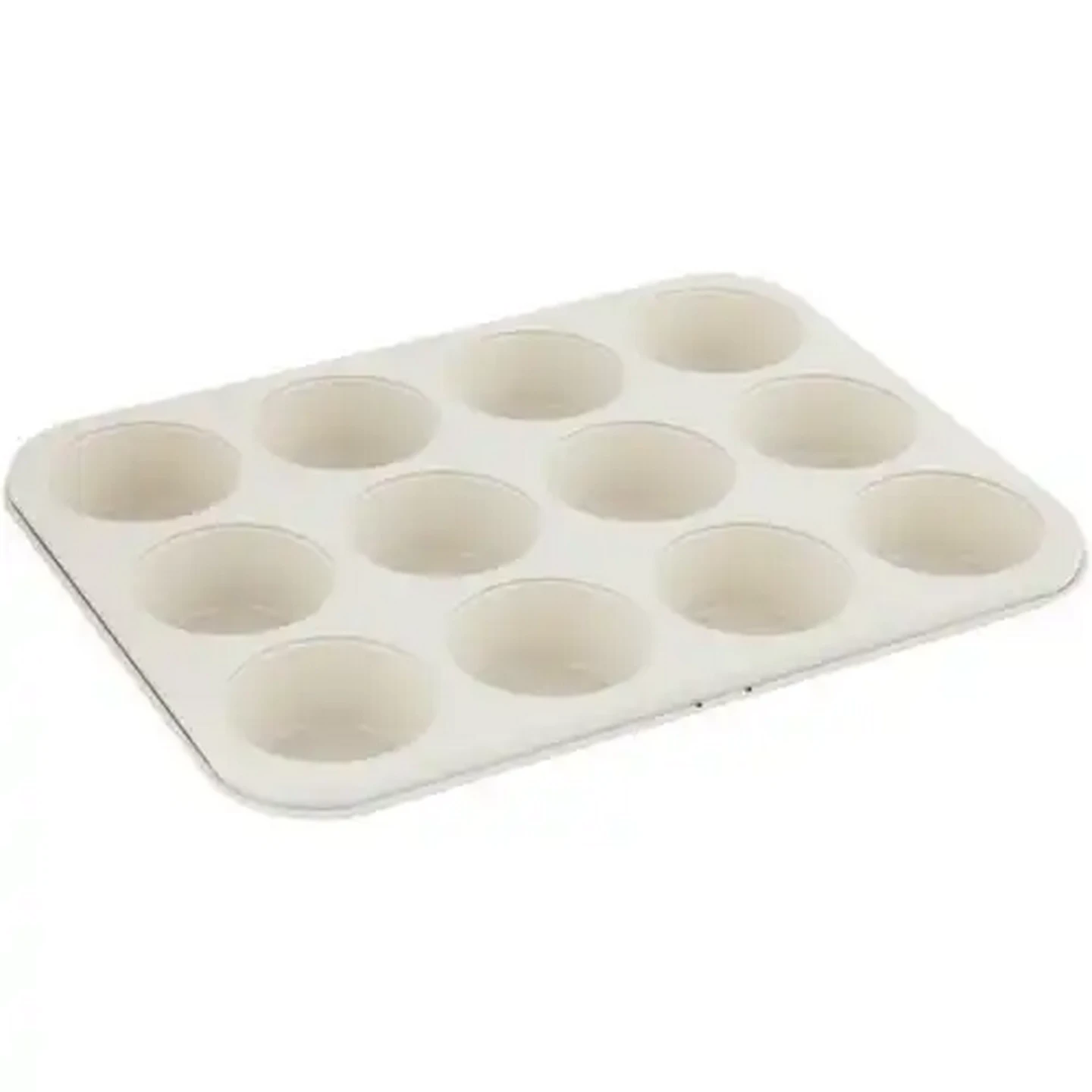 Image of Millini Cream 12-Cup Non-Stick Carbon Steel Muffin Pan