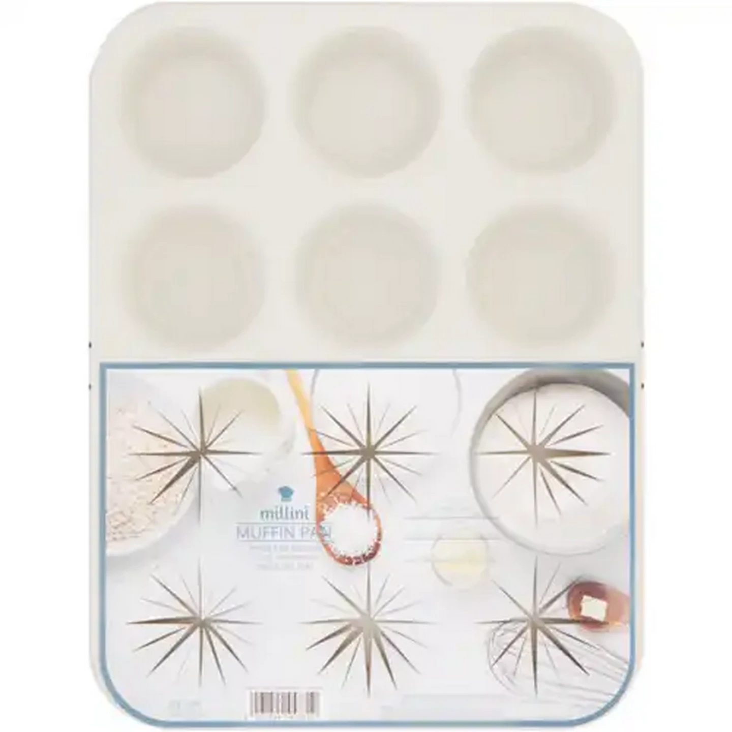 Image of Millini Cream 12-Cup Non-Stick Carbon Steel Muffin Pan