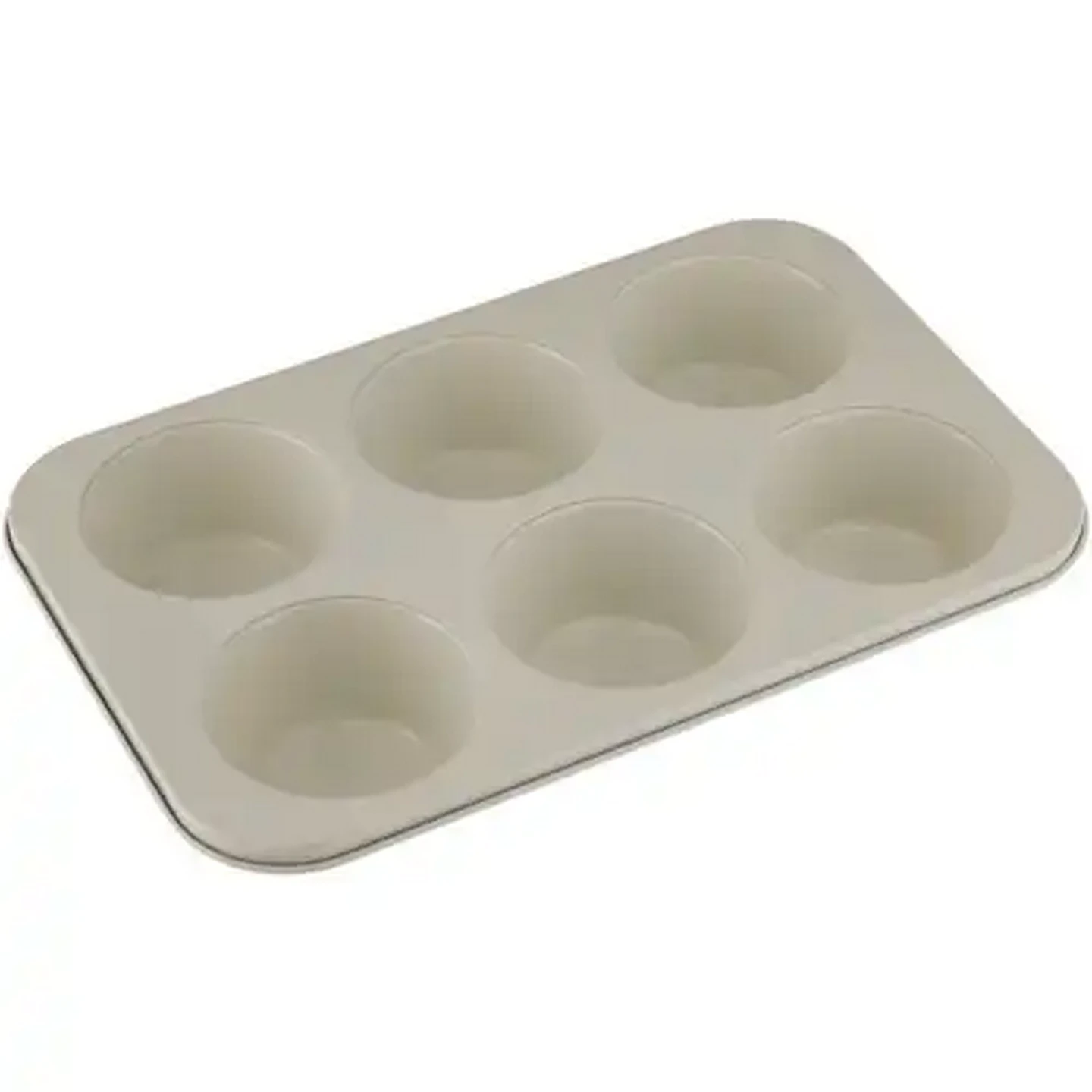 Image of Millini Cream 6-Cup Non-Stick Muffin Pan