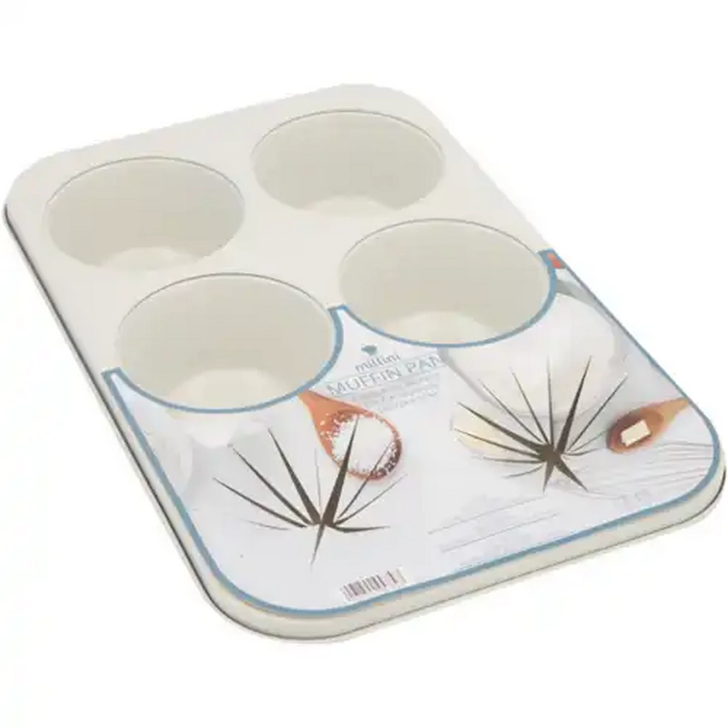 Image of Millini Cream 6-Cup Non-Stick Muffin Pan