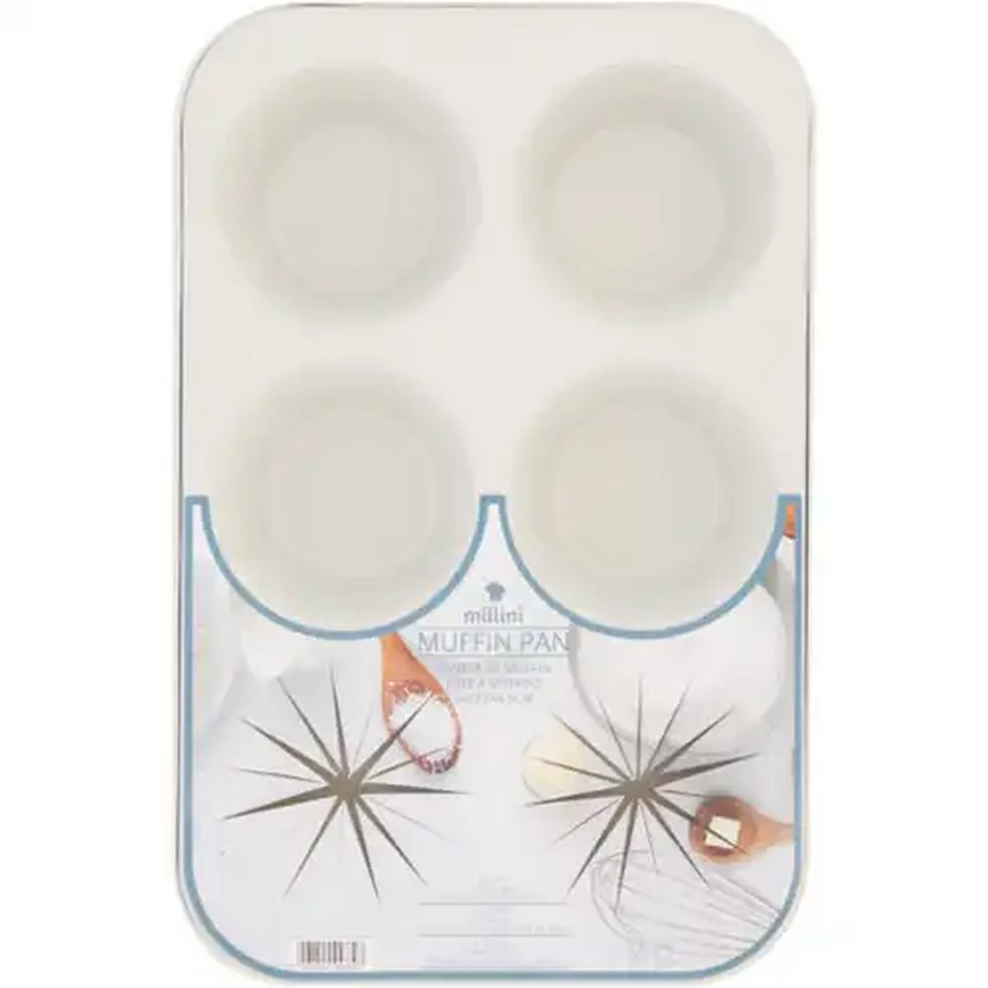 Image of Millini Cream 6-Cup Non-Stick Muffin Pan