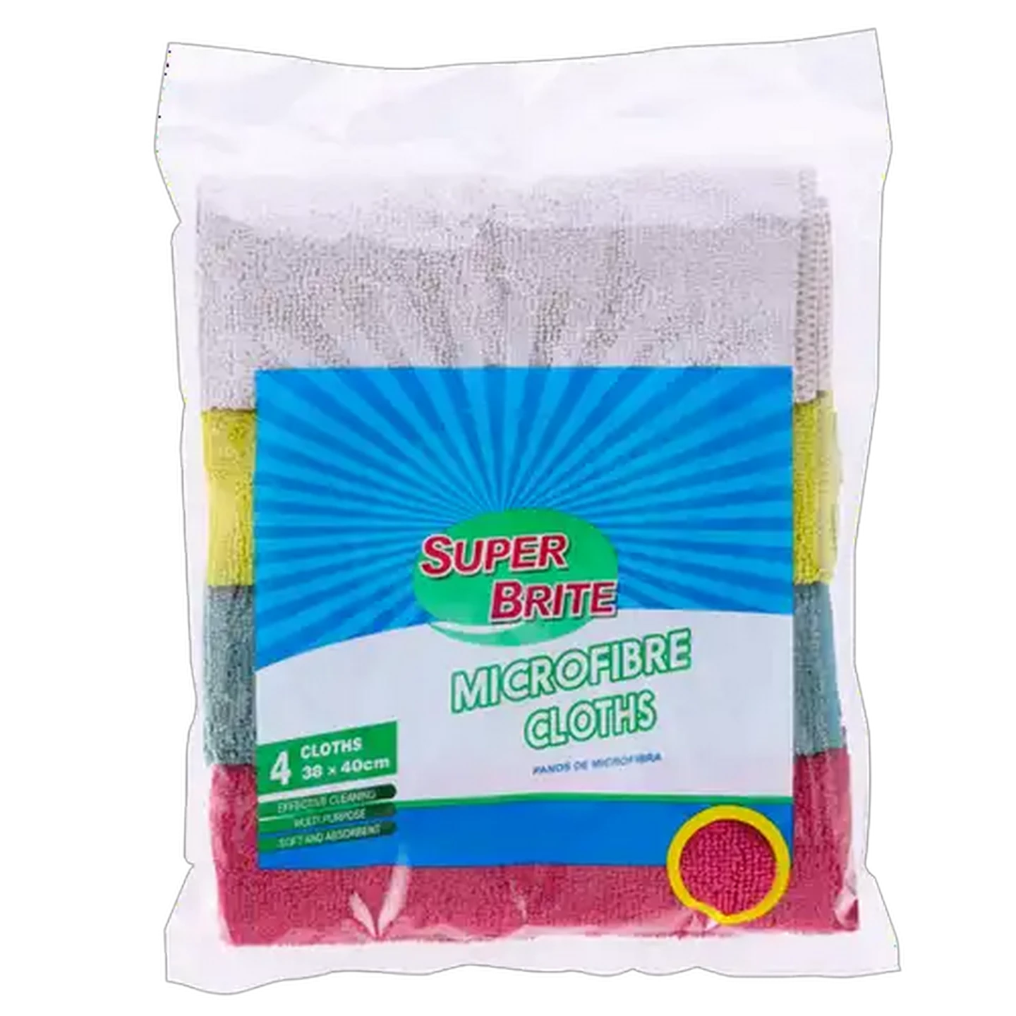 Image of Super Brite Microfibre Cloths 4 Pack