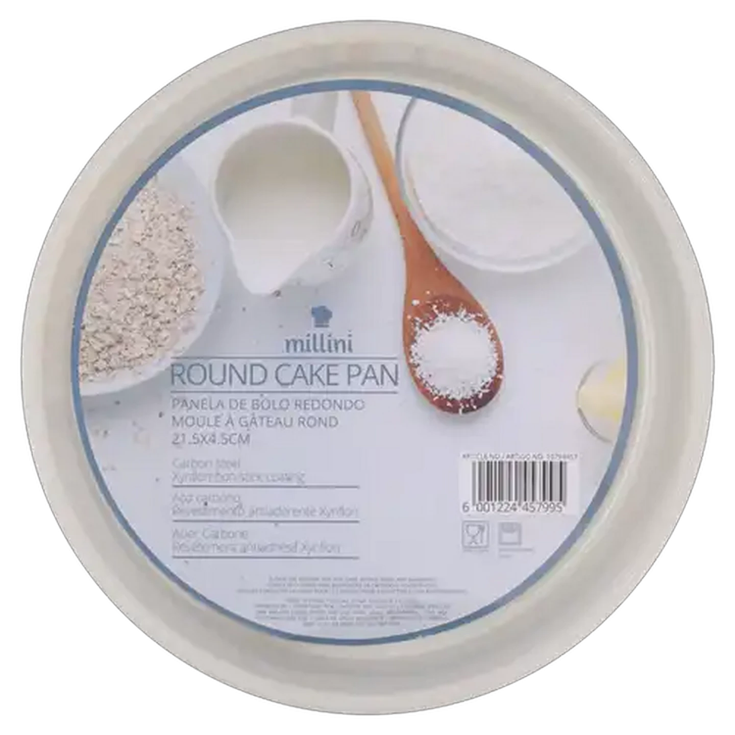 Image of Millini Cream Round Non-Stick Cake Pan