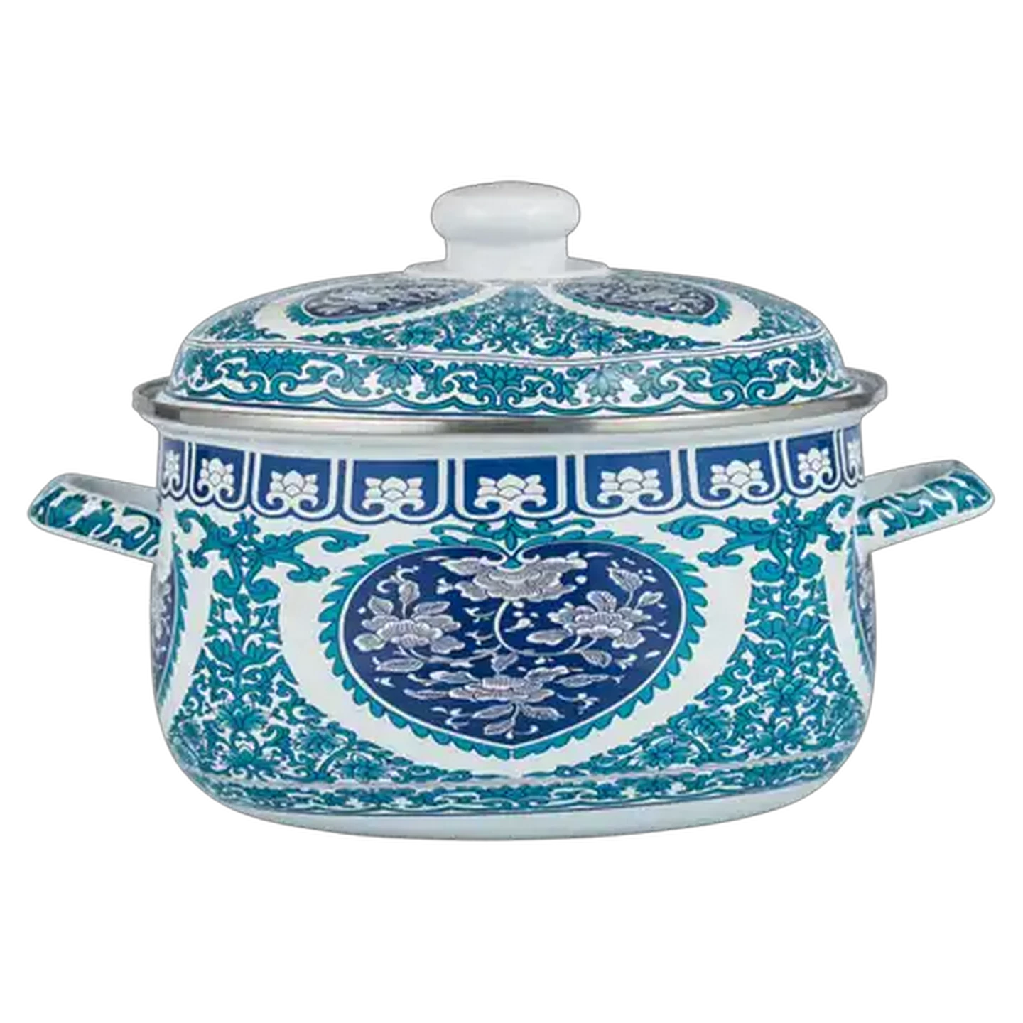 Image of Enamel Print Casserole Dish 24cm