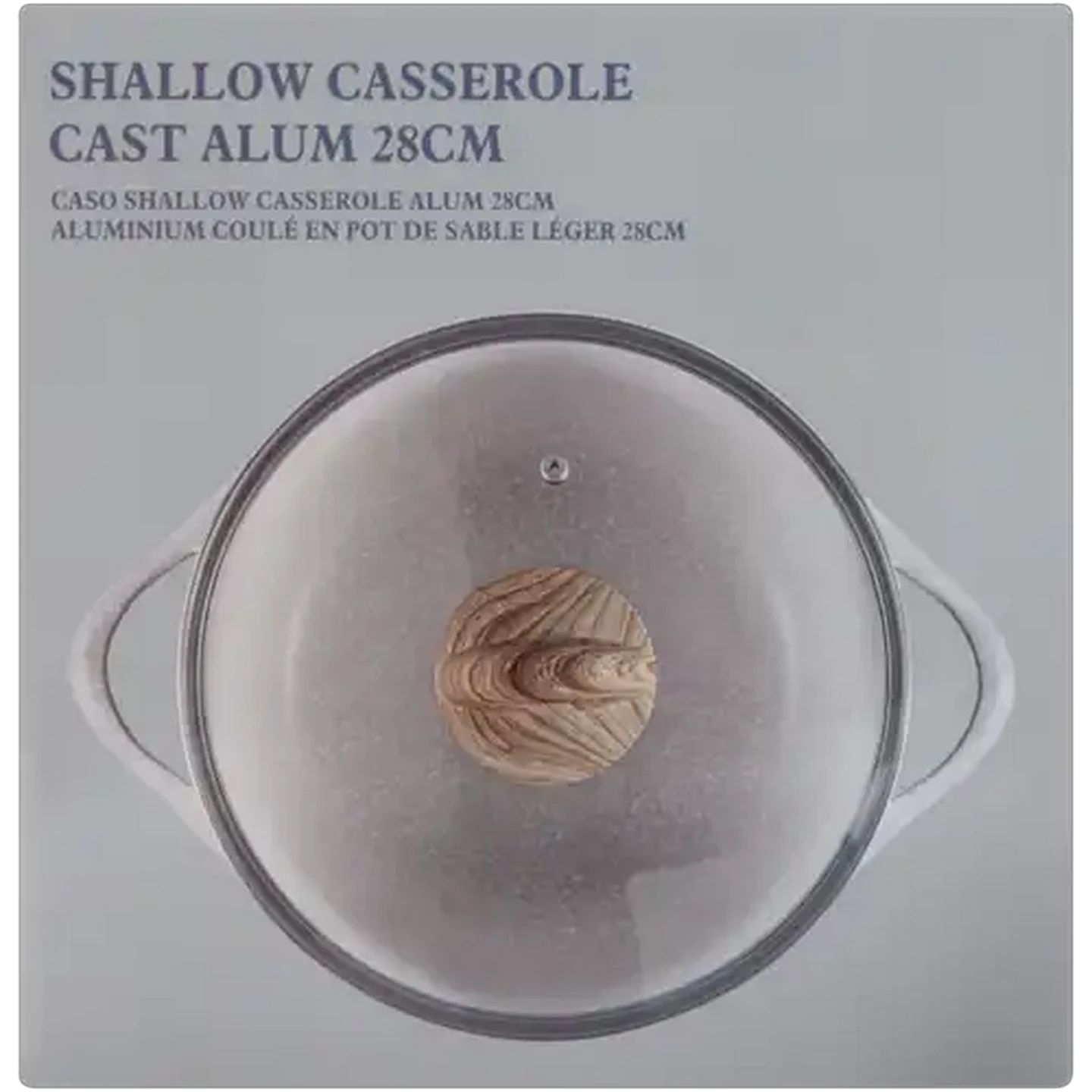 Image of Shallow Cast Aluminium Casserole 28cm
